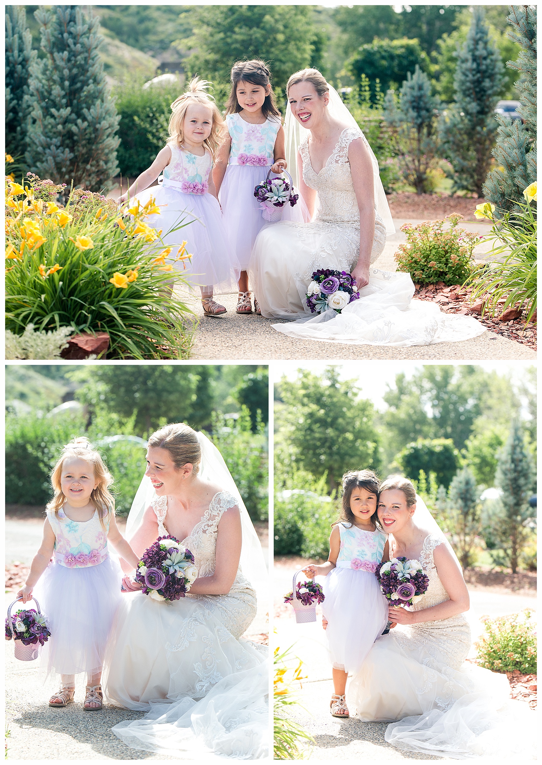 bride and flower girls Medora North Dakota