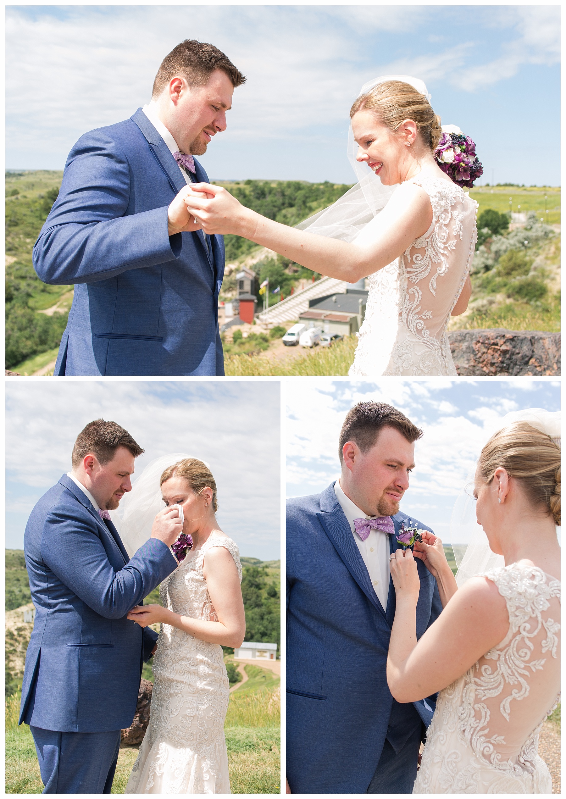 North Dakota wedding Photographer first look