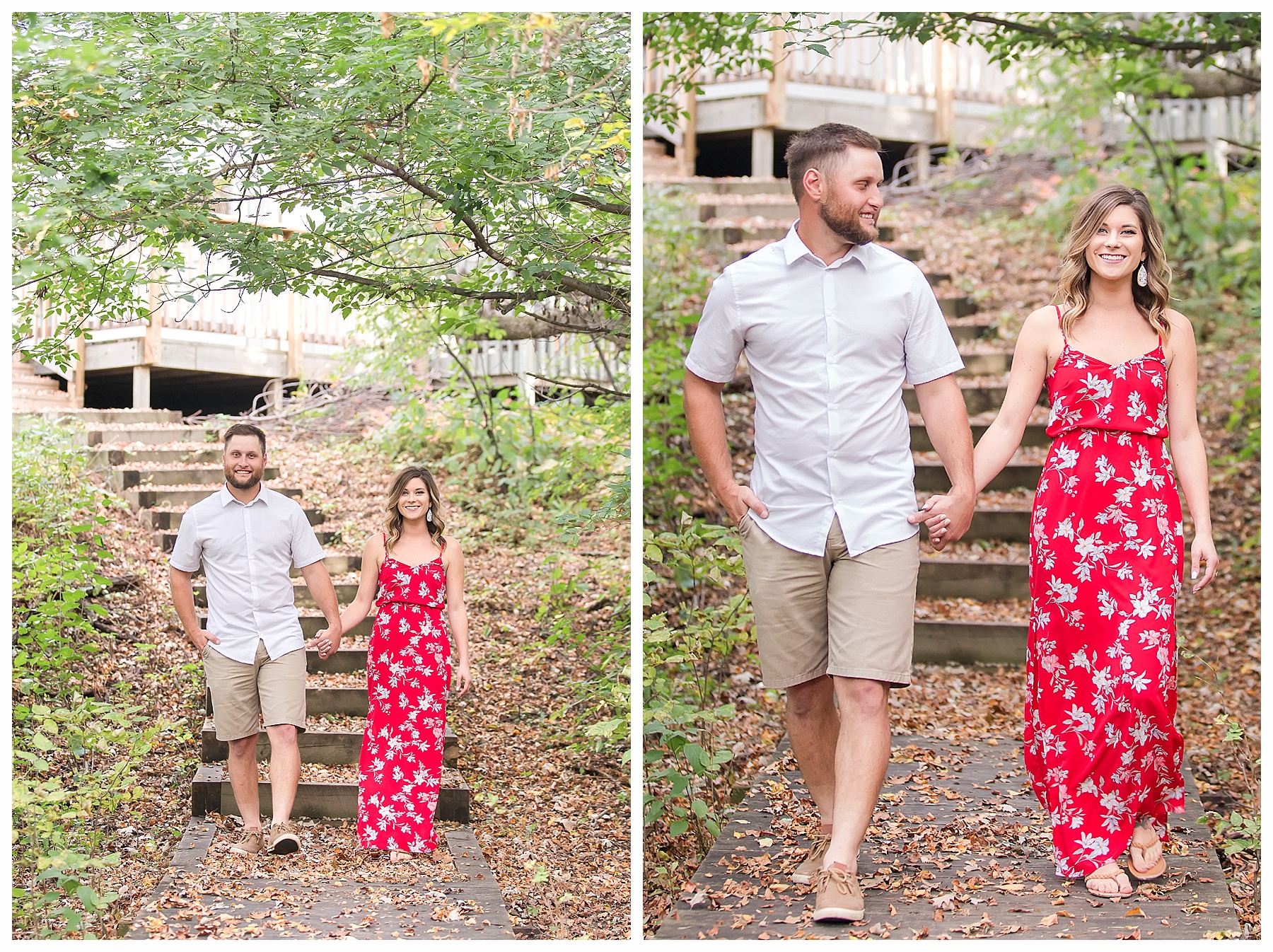 Bismarck engagement pictures at Sleepy Hollow Park