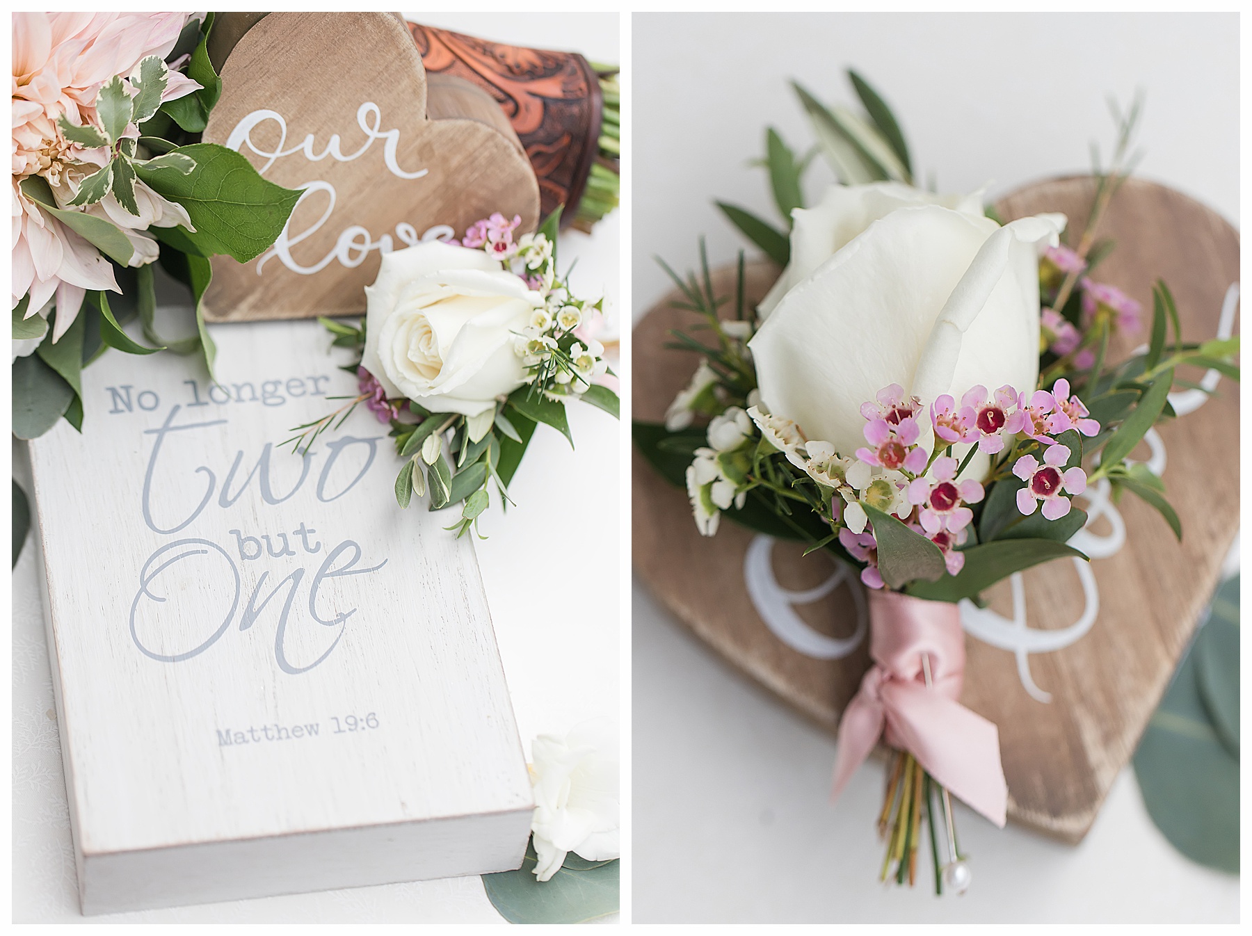 blush and sage wedding details photo
