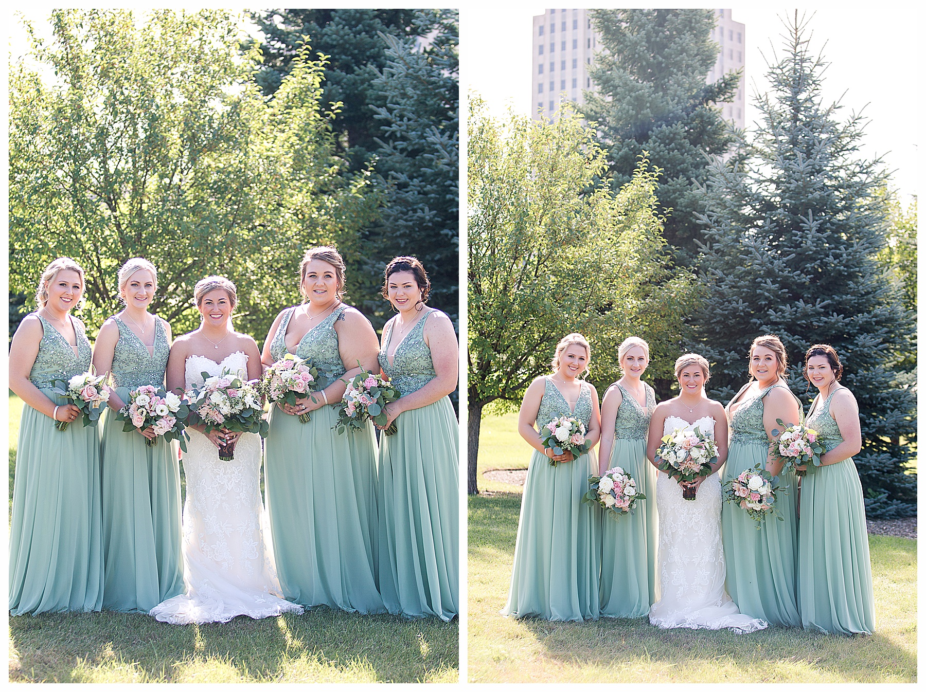 sage and blush bridesmaids