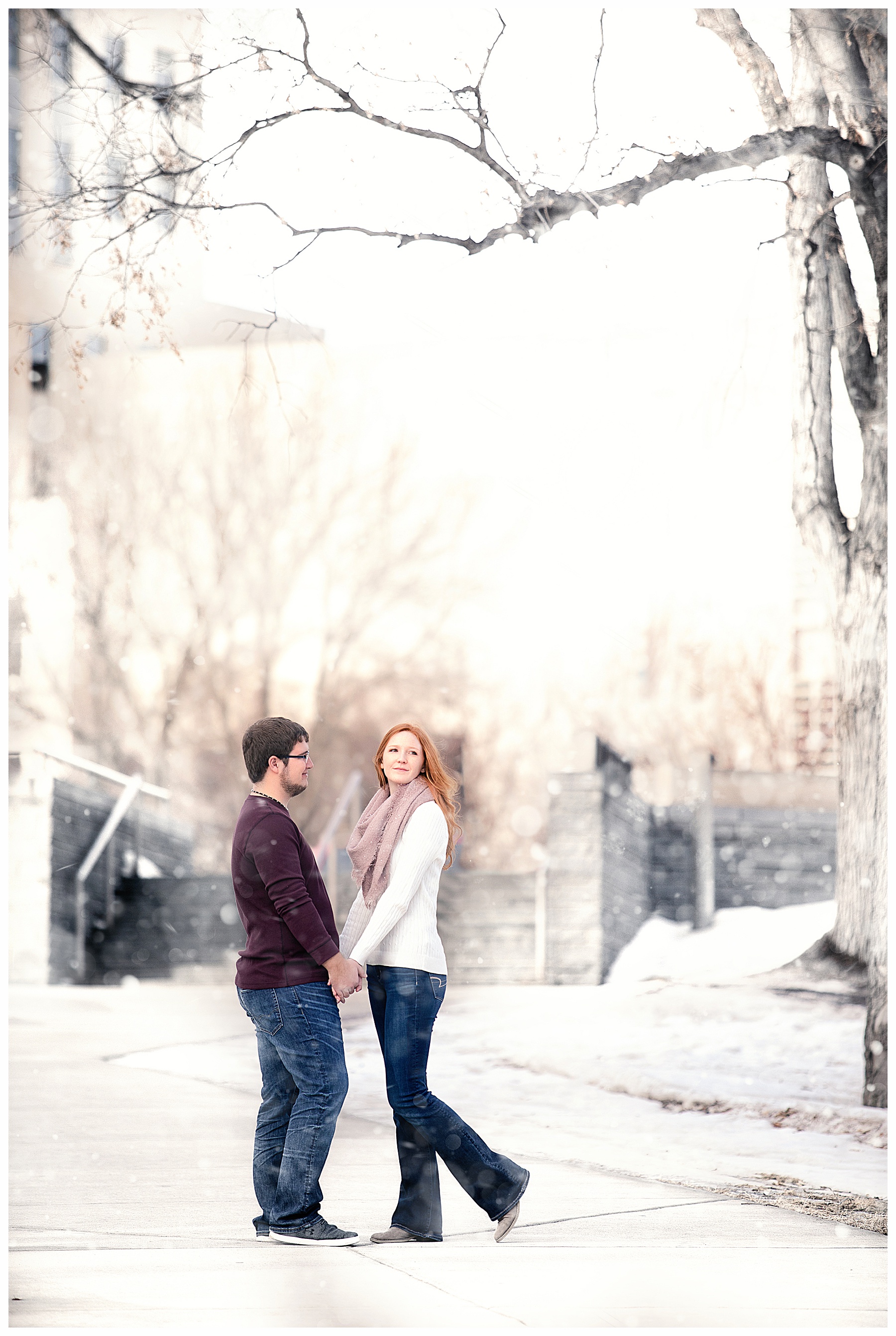 Bismarck winter Engagement Pictures