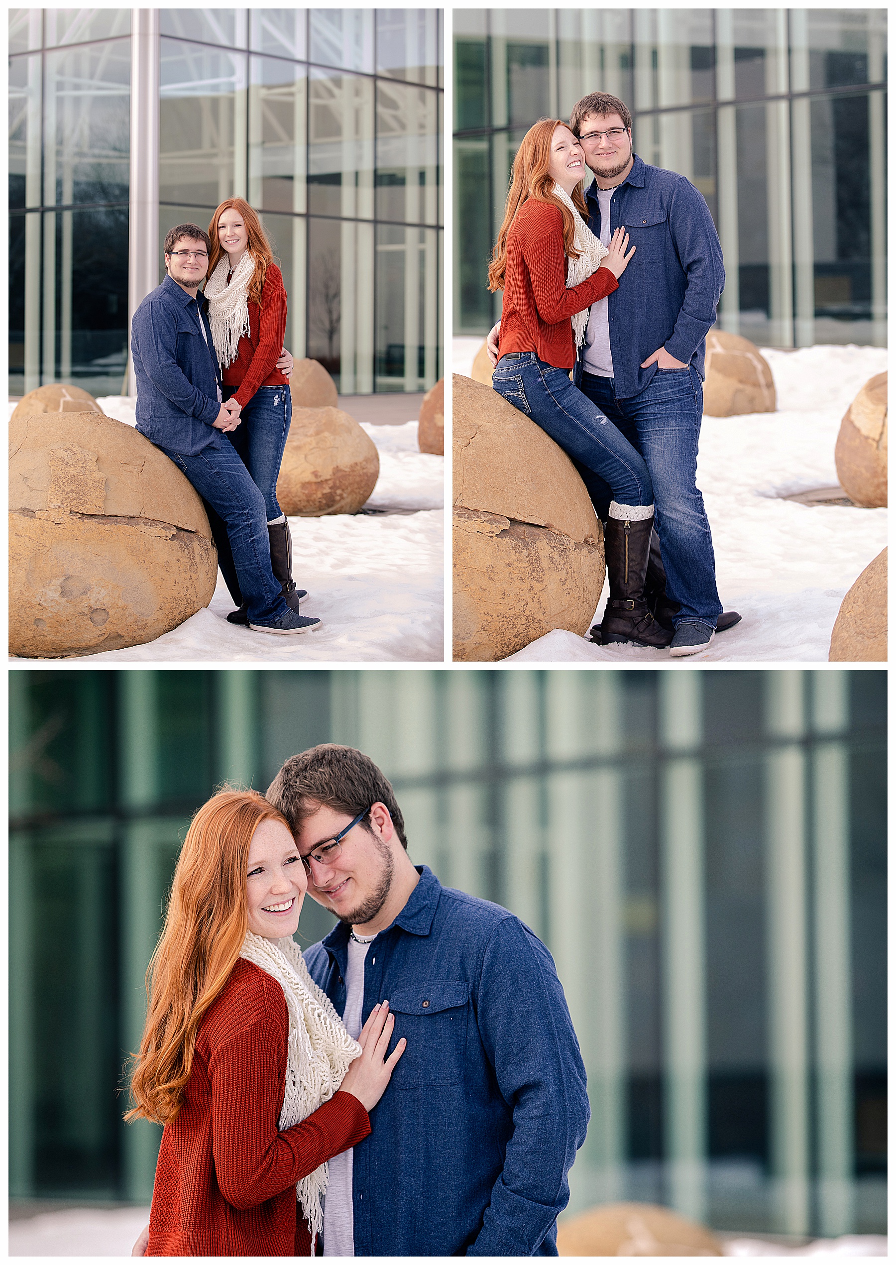 Bismarck winter Engagement Pictures