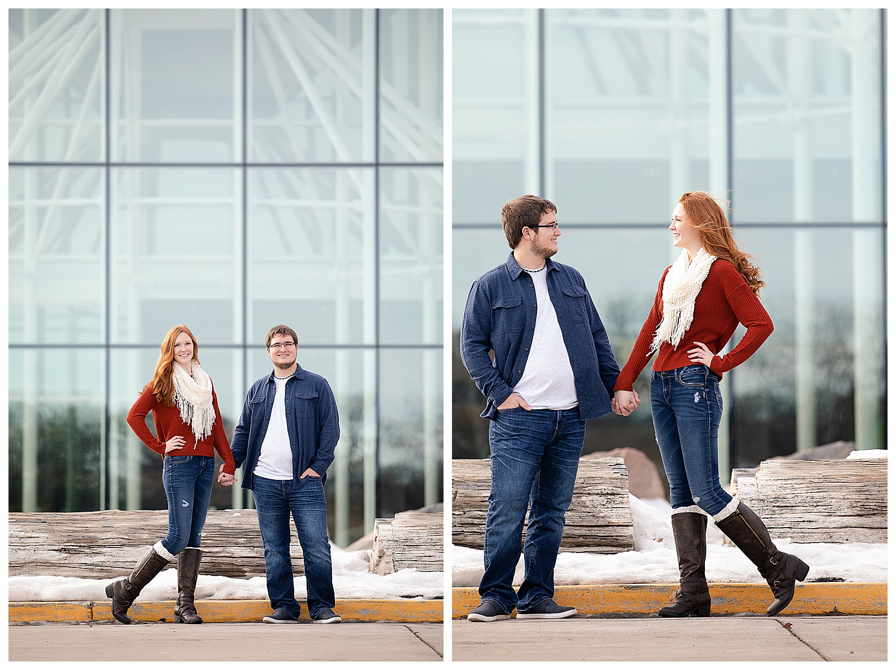 Bismarck winter Engagement Pictures