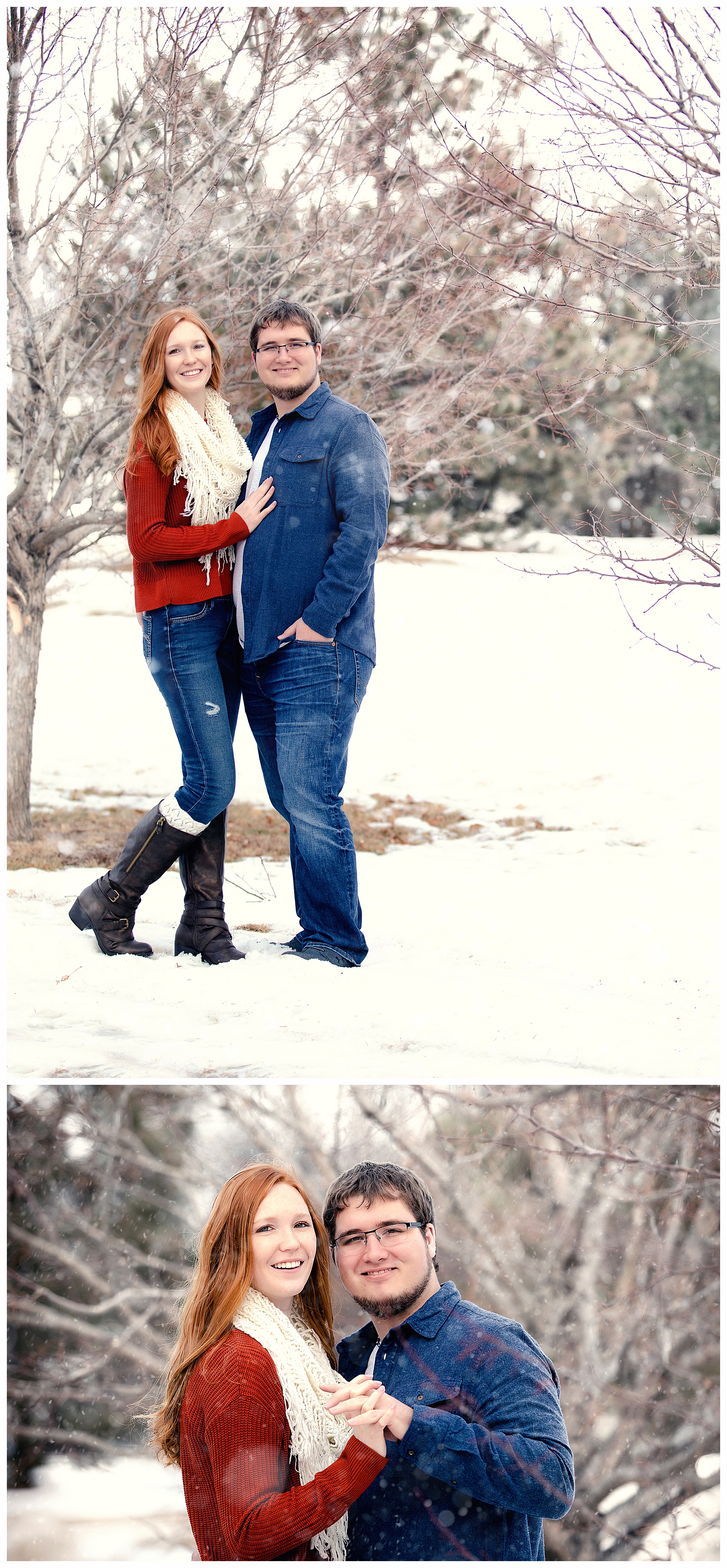 North Dakota winter engagement pictures in Bismarck