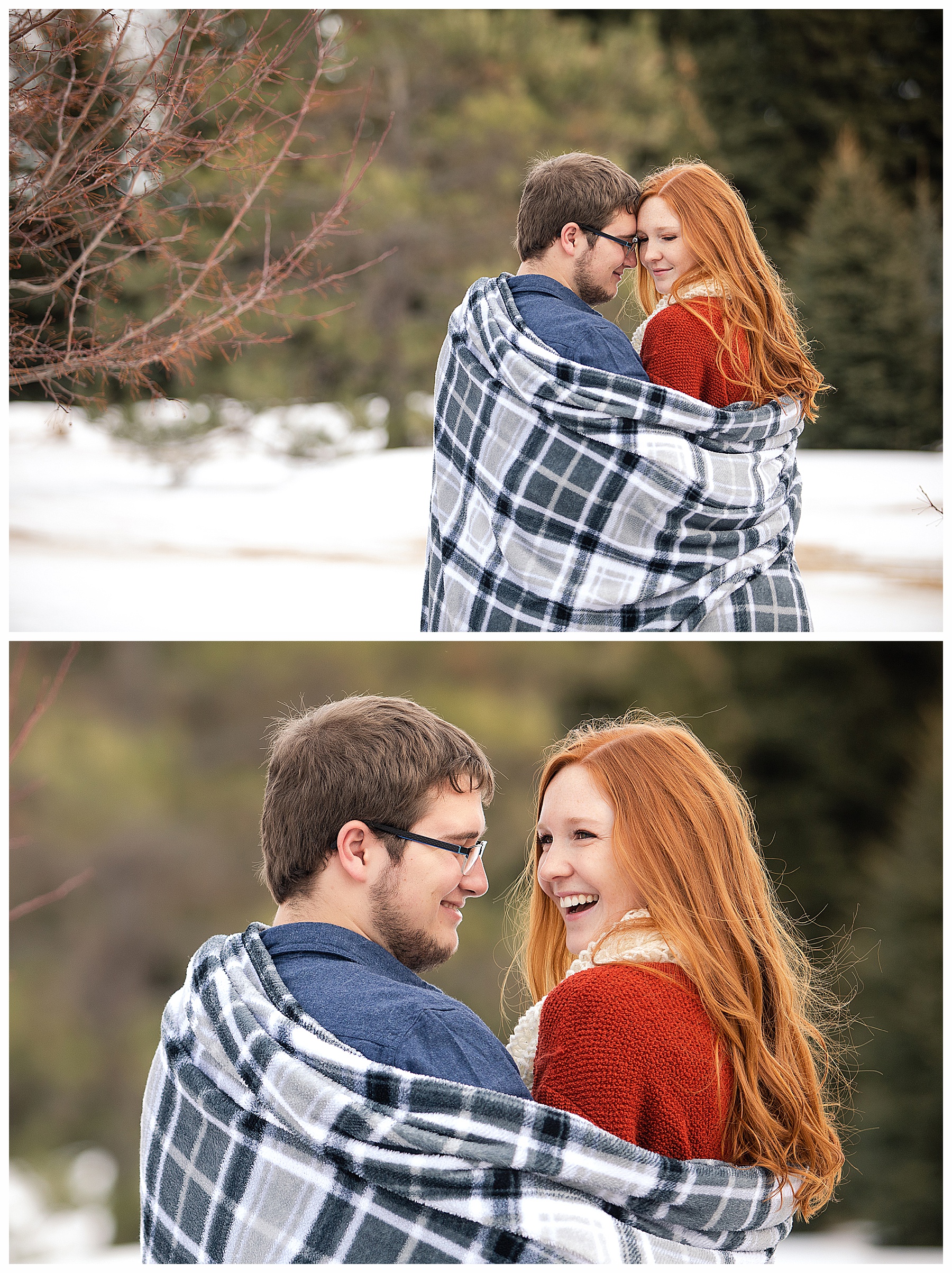 North Dakota winter engagement pictures in Bismarck