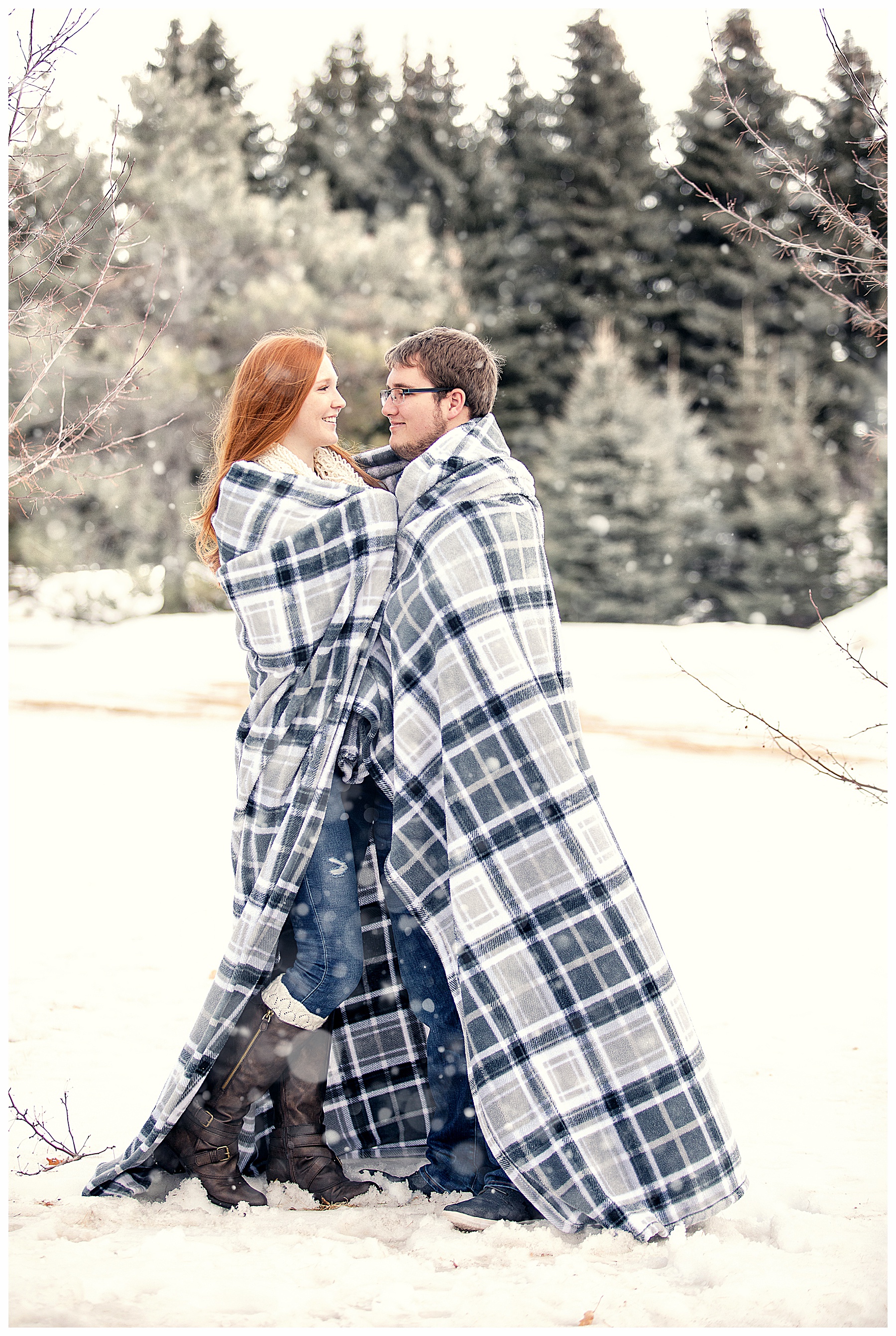 North Dakota winter engagement pictures in Bismarck