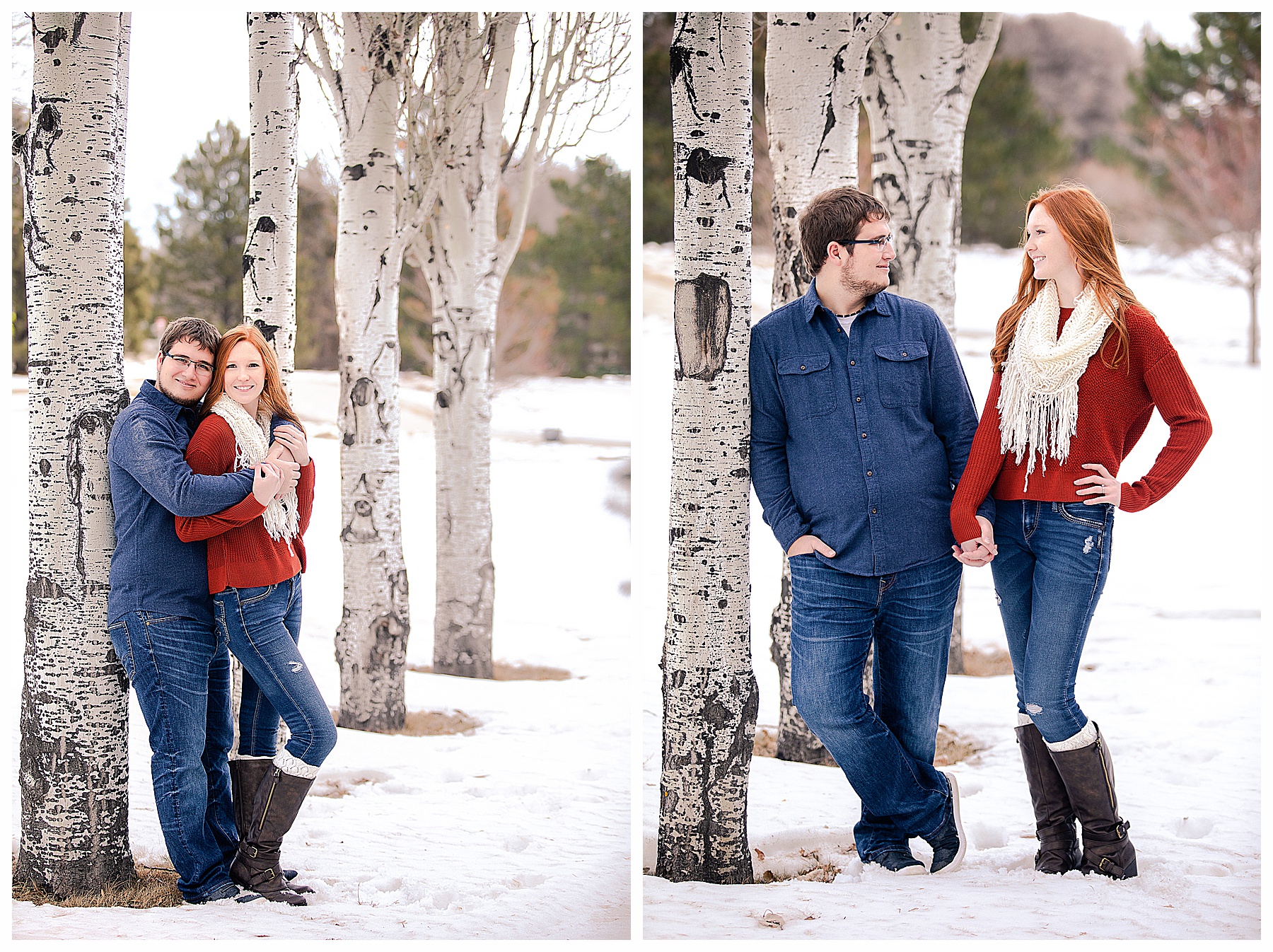 North Dakota winter engagement pictures in Bismarck