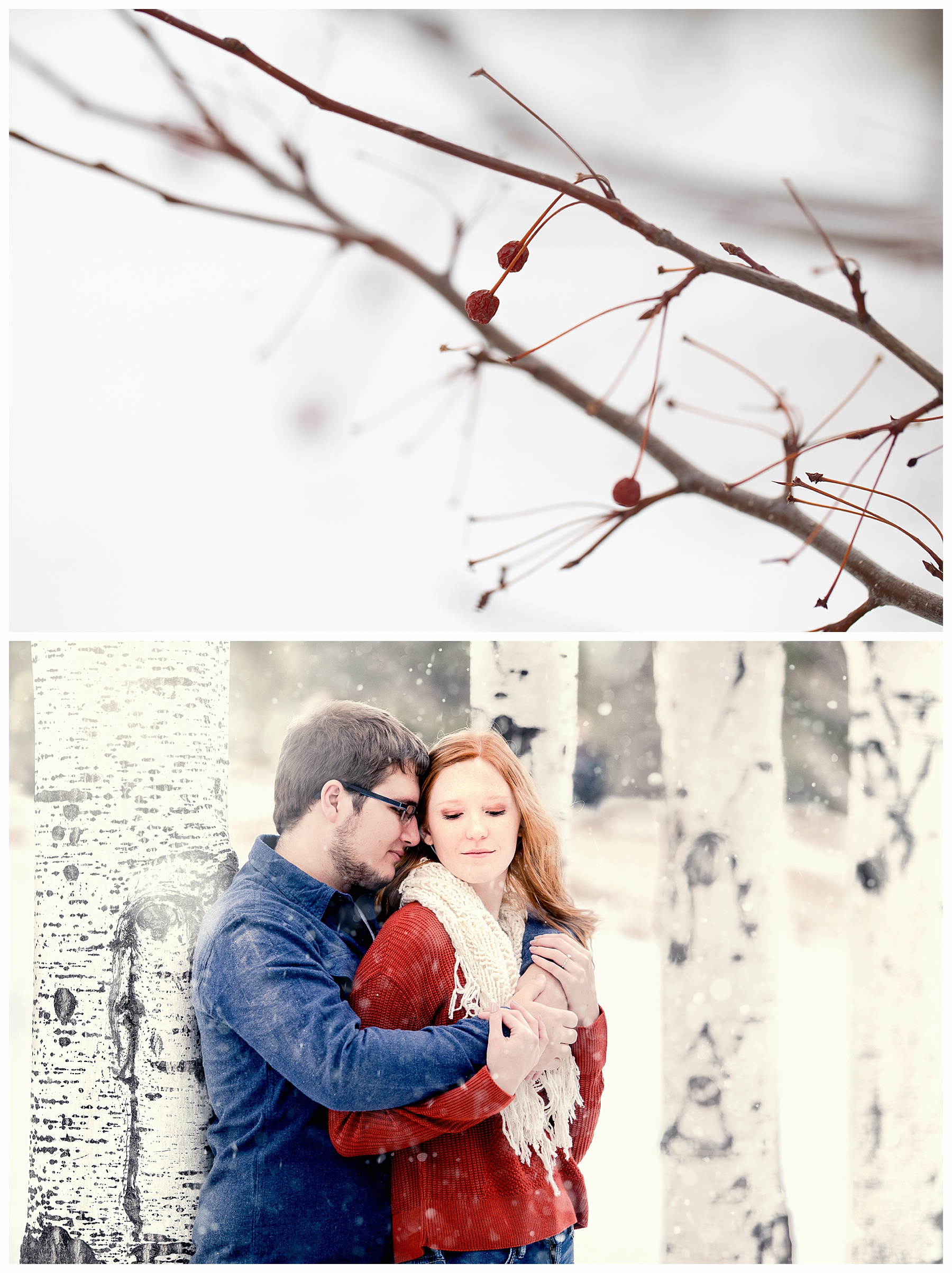 North Dakota winter engagement pictures in Bismarck