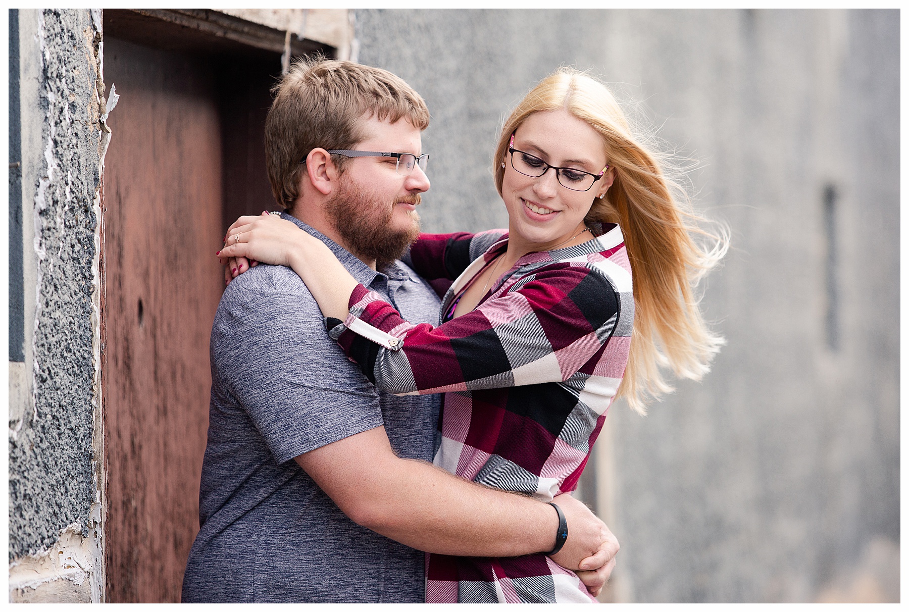 Engagement pictures in an alley