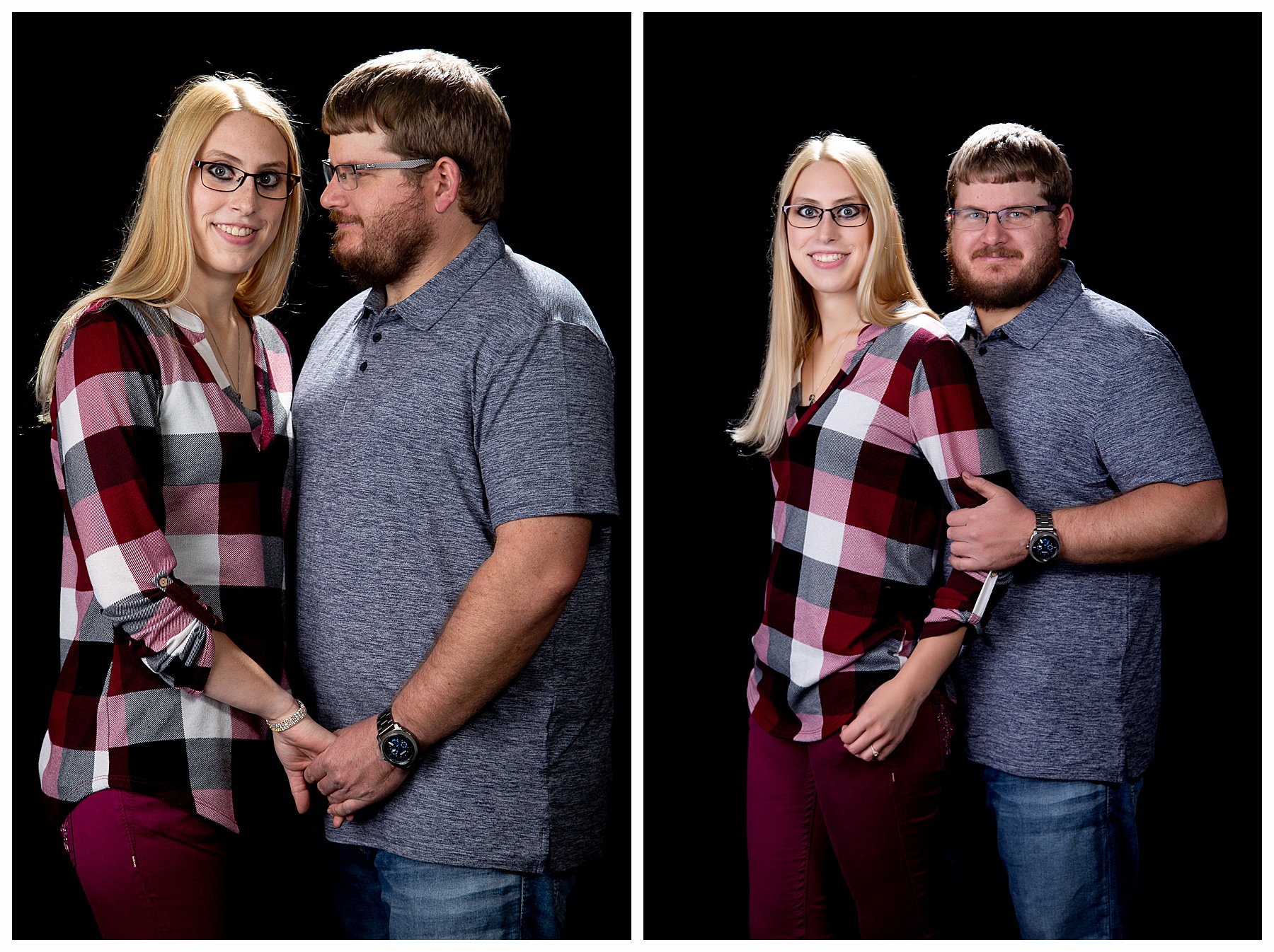 black background engagement pictures