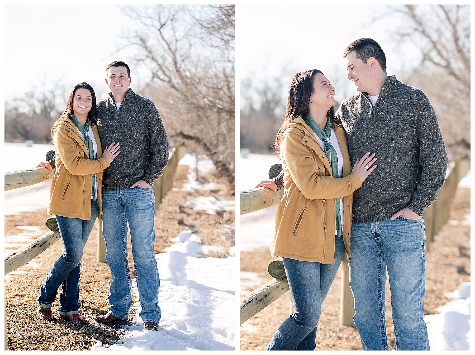 engagement pictures with puppy