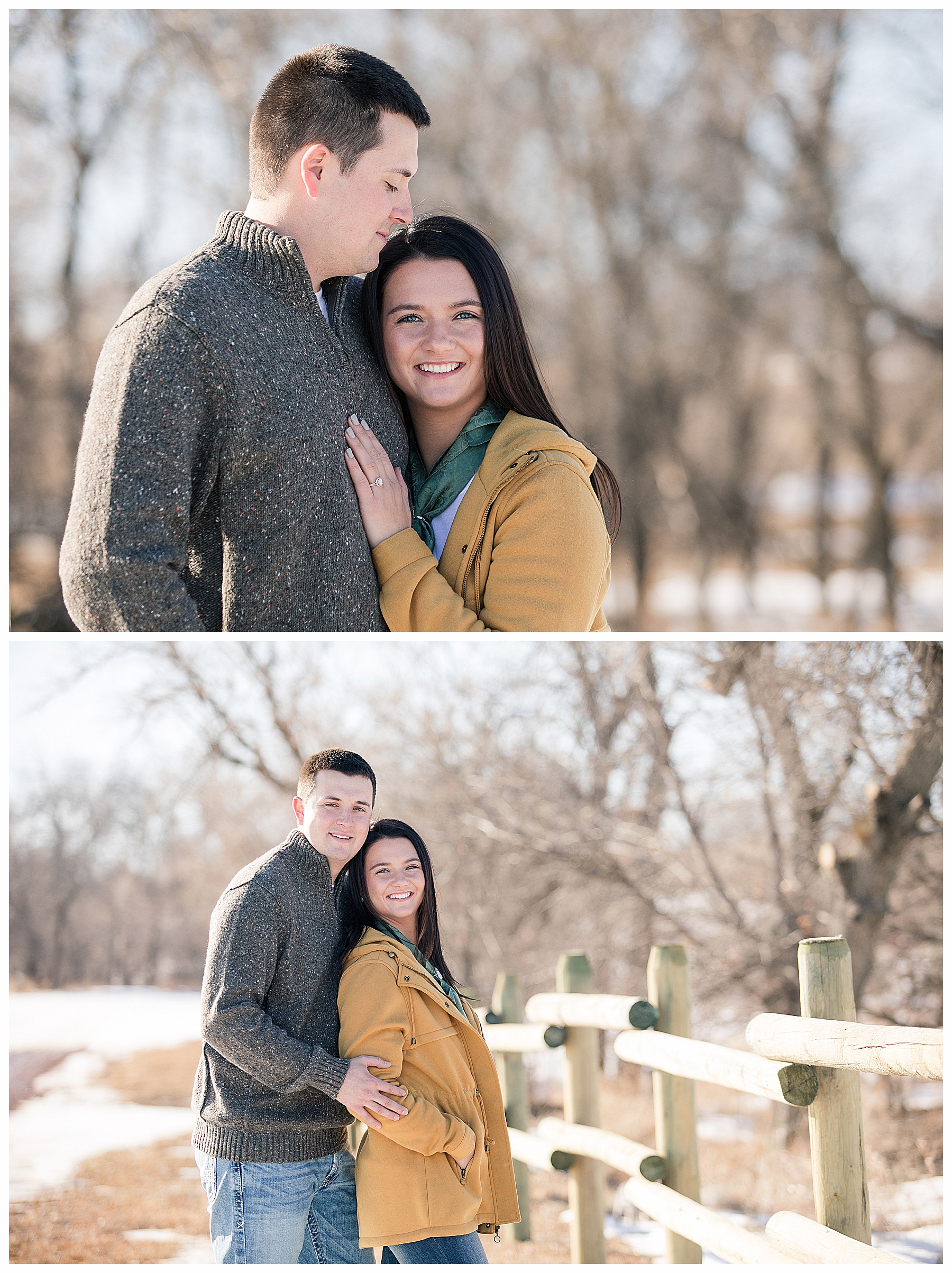 engagement pictures with puppy