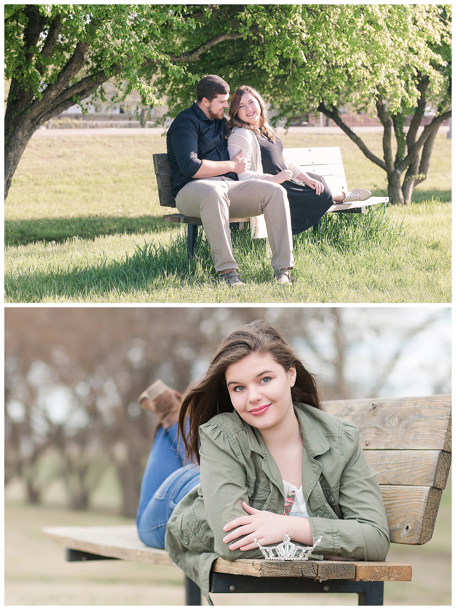 cute pictures on a bench