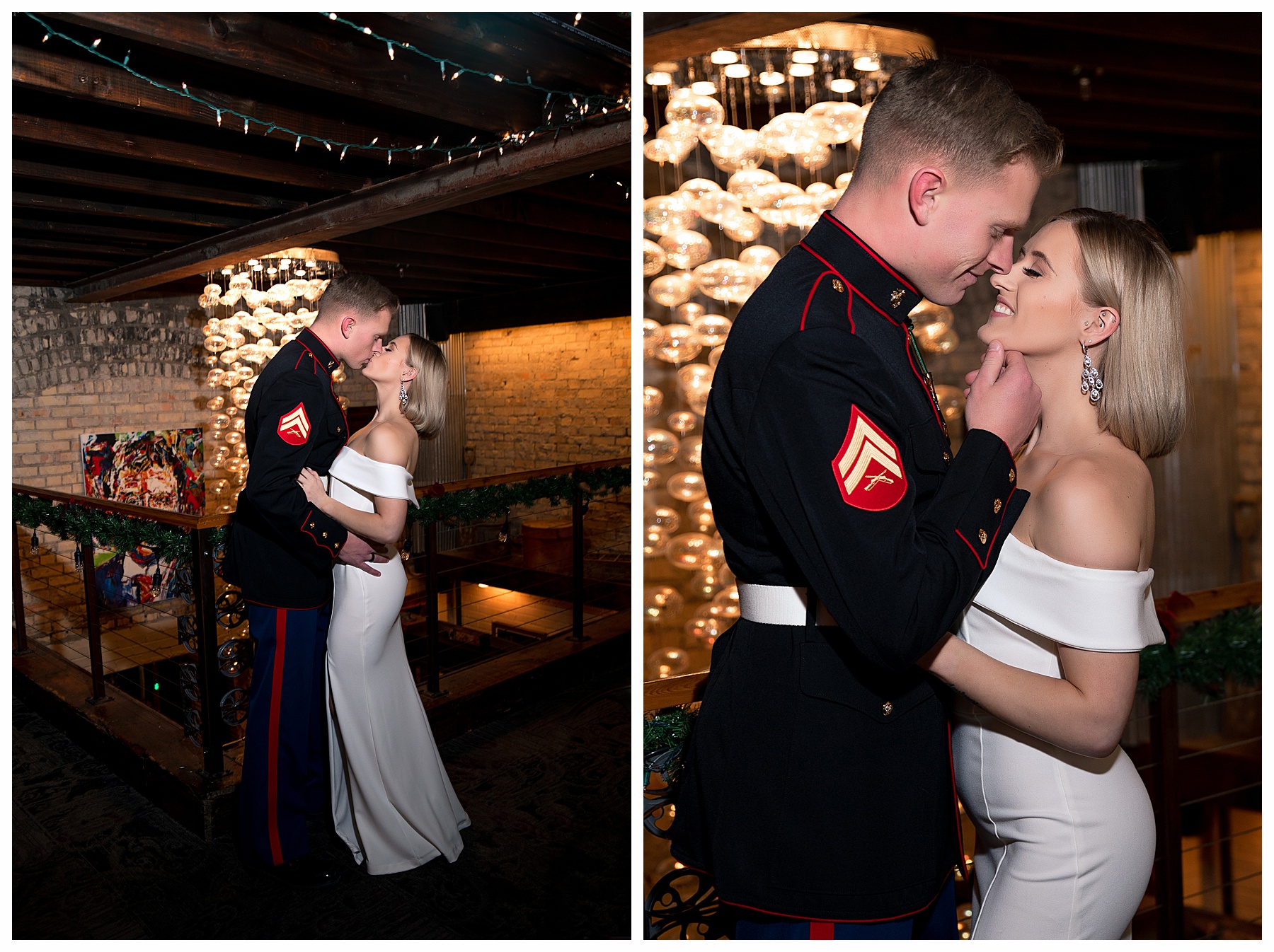 Engagement pictures at Rosey’s Bar and Grill Fargo North Dakota