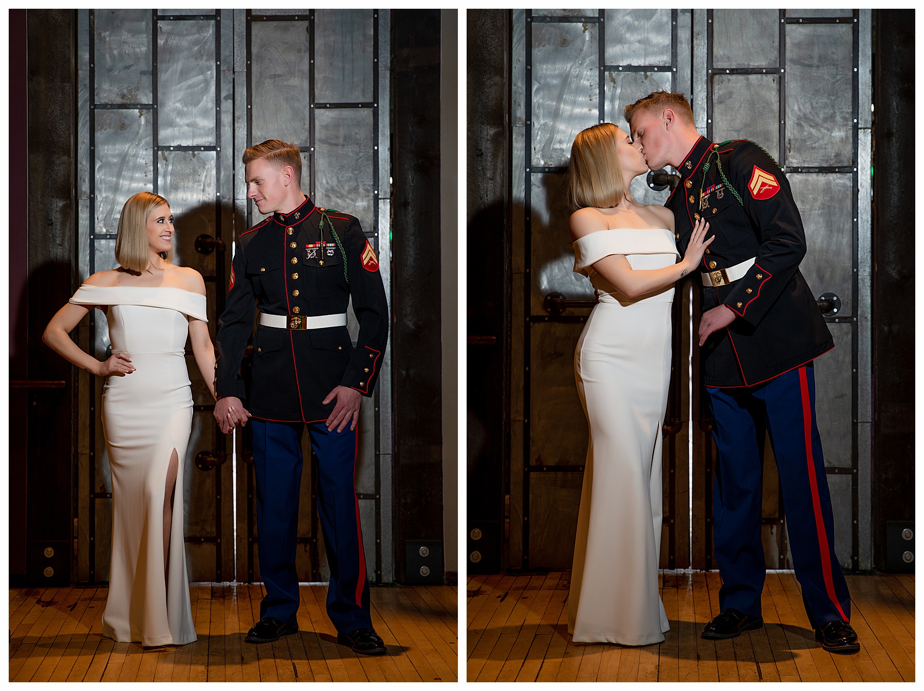 Engagement pictures in military uniform