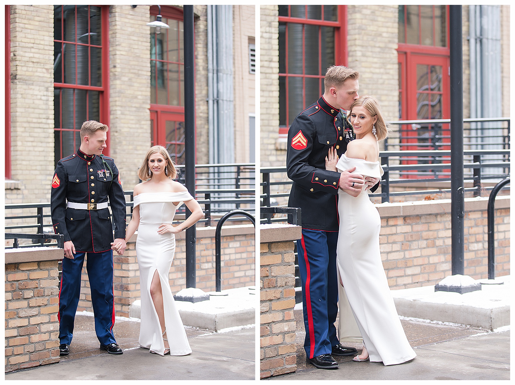 Engagement pictures in Marine’s dress uniform