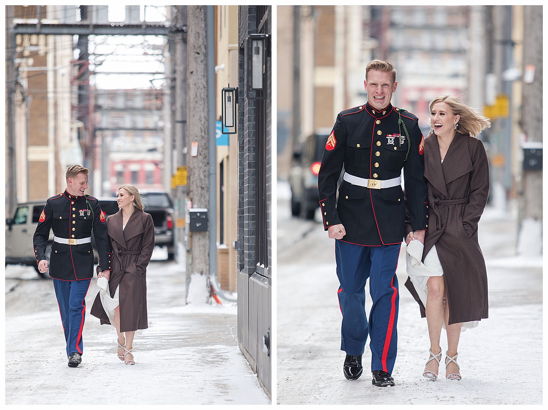 Winter engagement session in Fargo ND