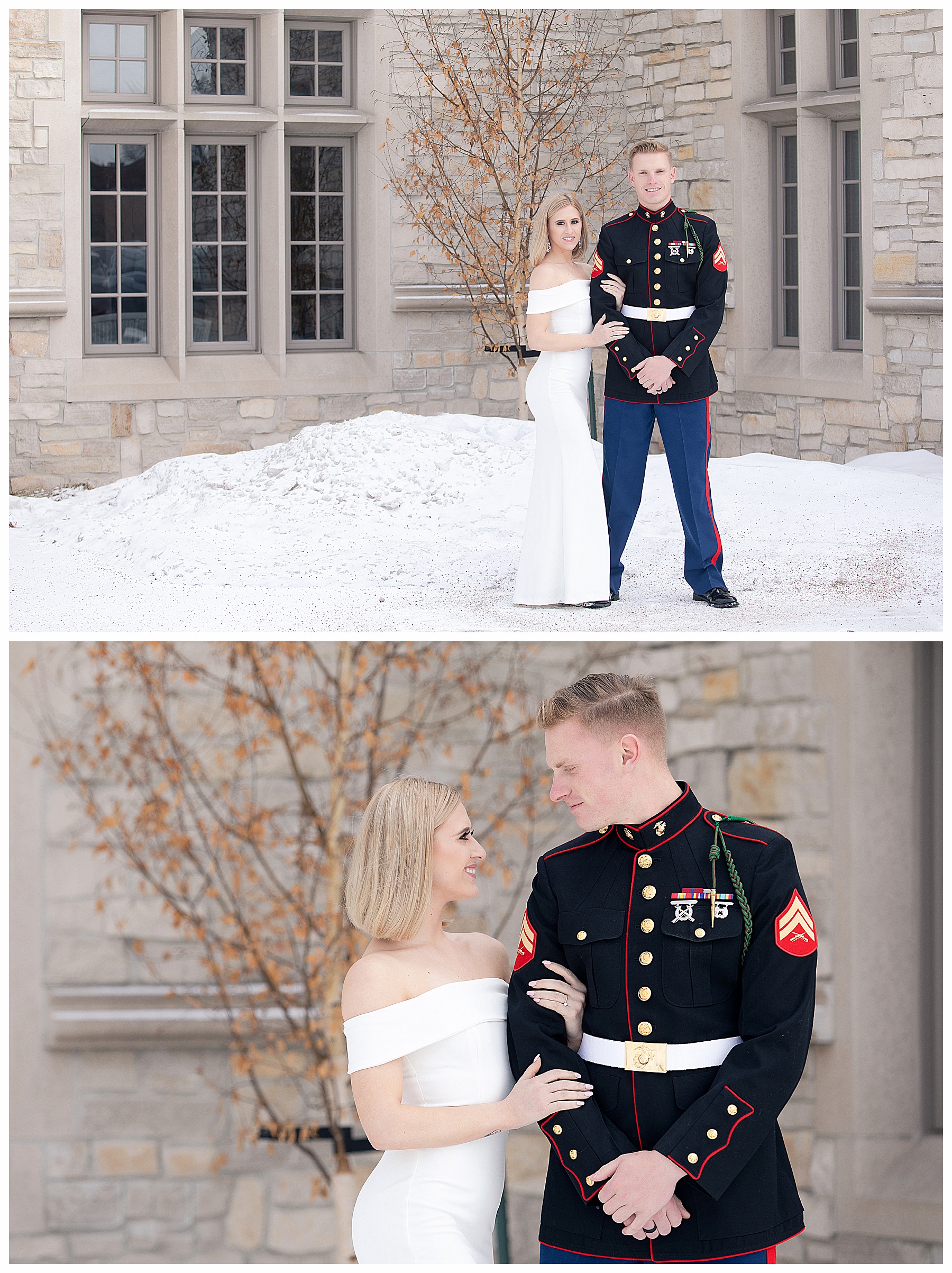 Winter engagement pictures in Fargo ND