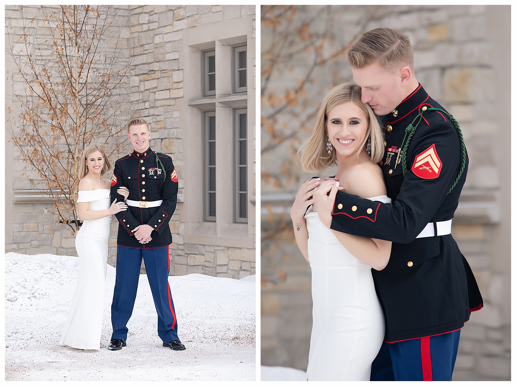 Winter engagement pictures in Fargo ND