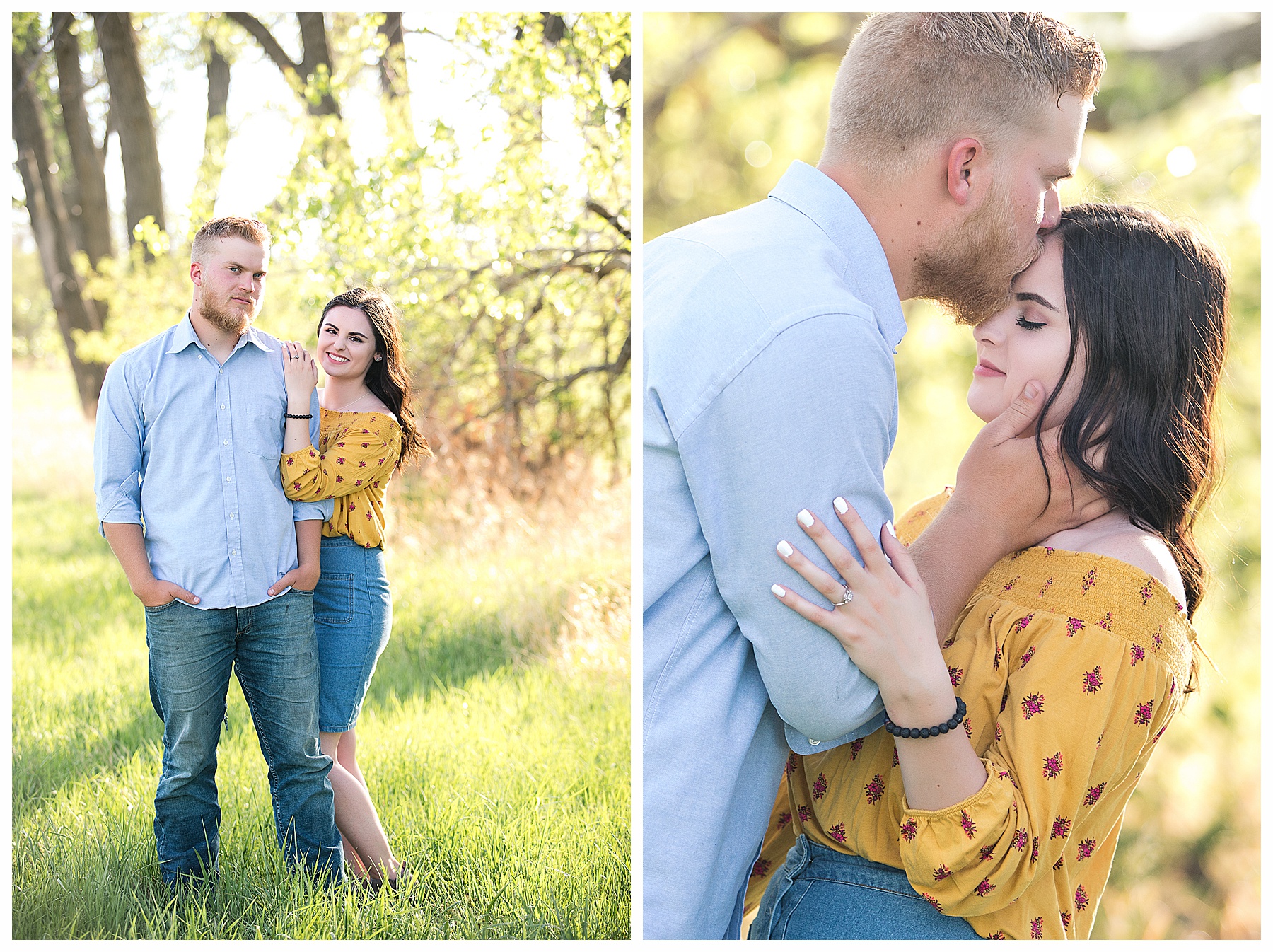 Engagement pictures in yellow