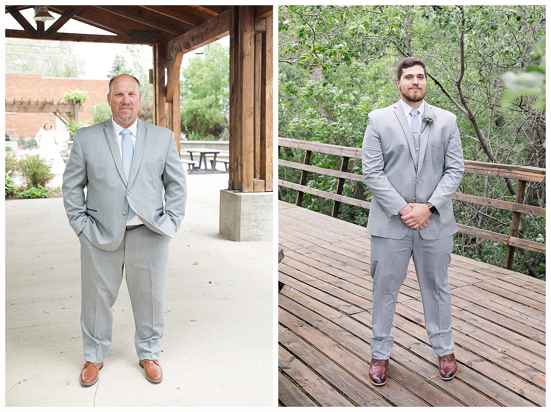 First looks on wedding day with both father of the bride and the groo .Celebrating Love during Social Isolation
