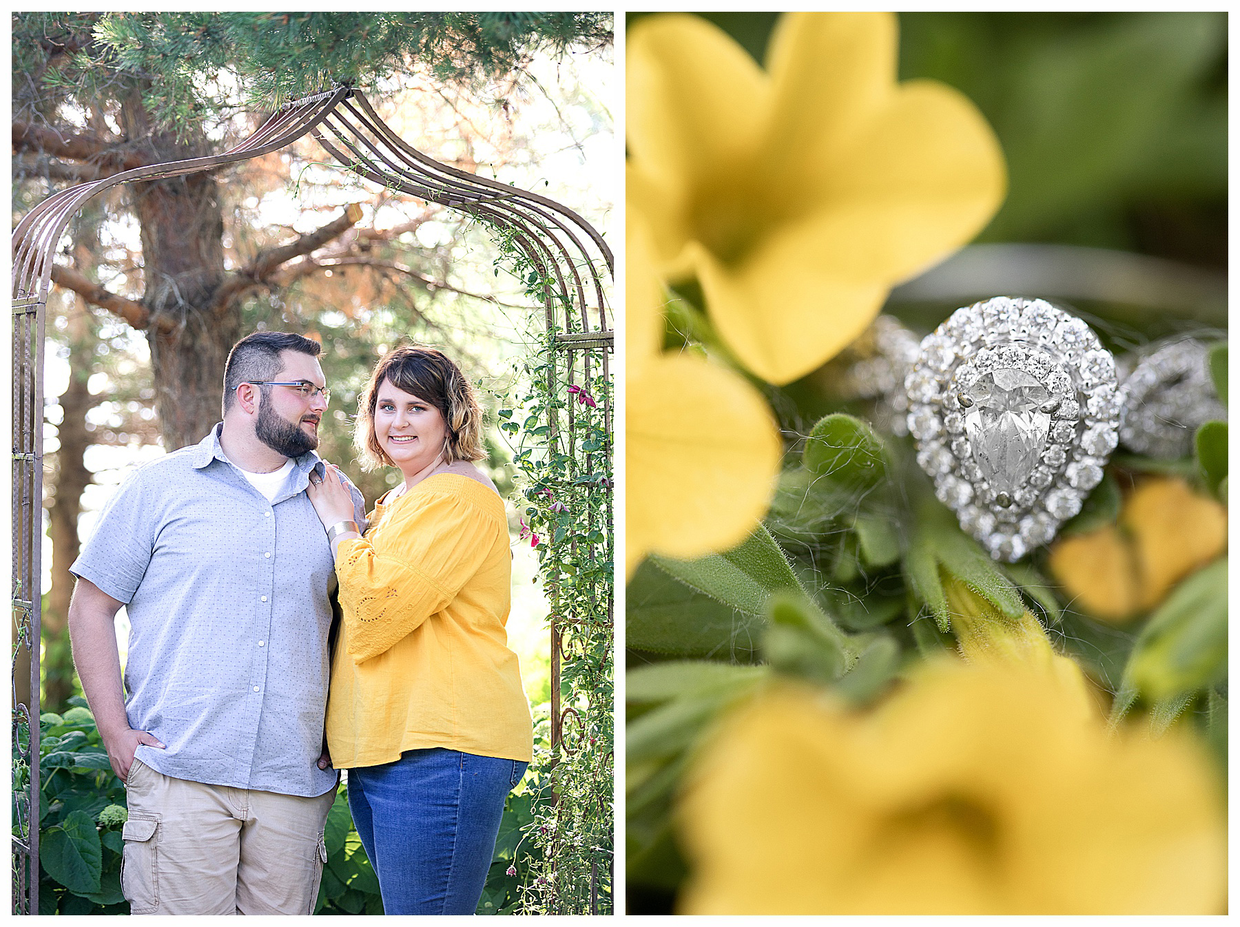 Engagement pictures at Dakota Sun Gardens