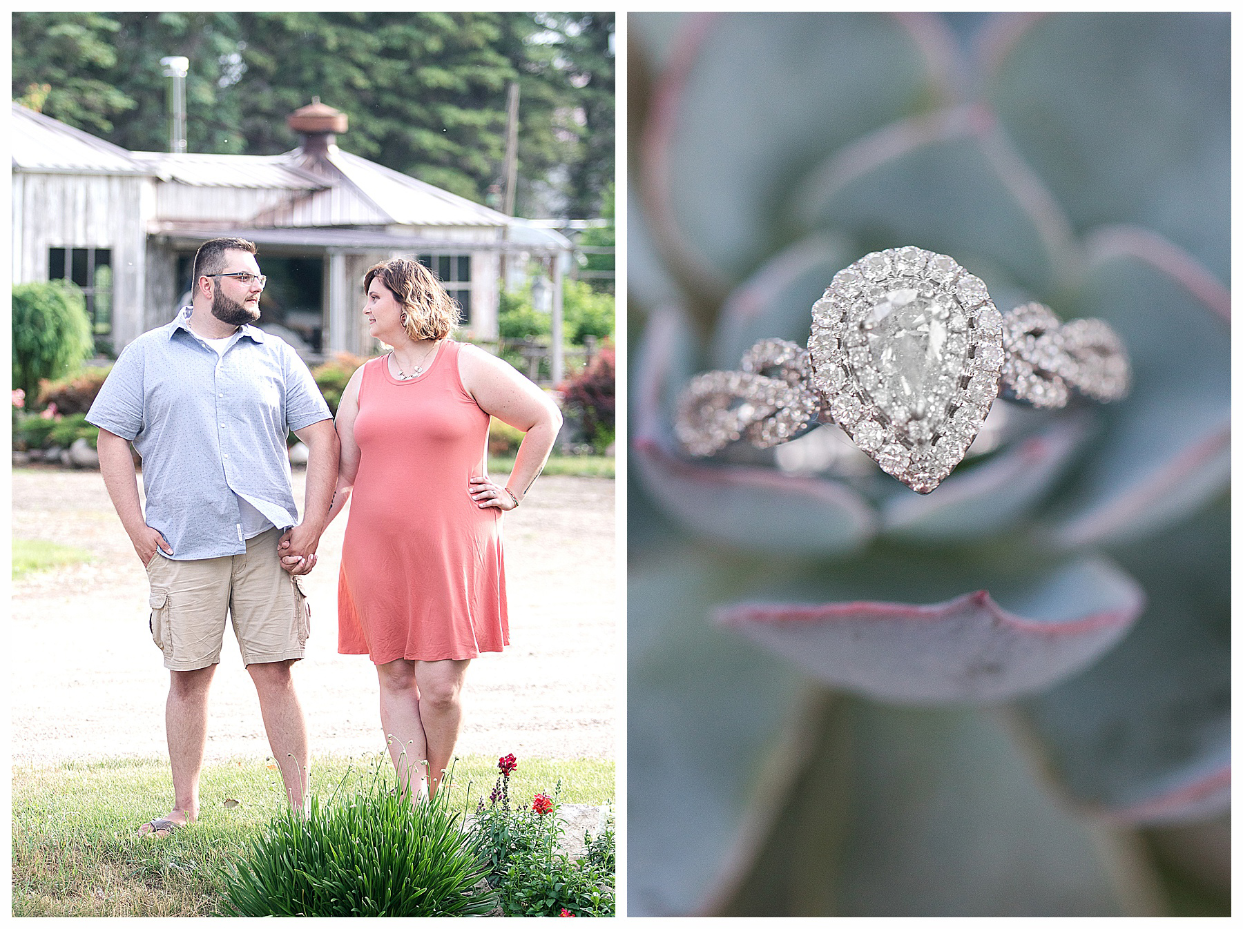 Engagement pictures at Dakota Sun Gardens