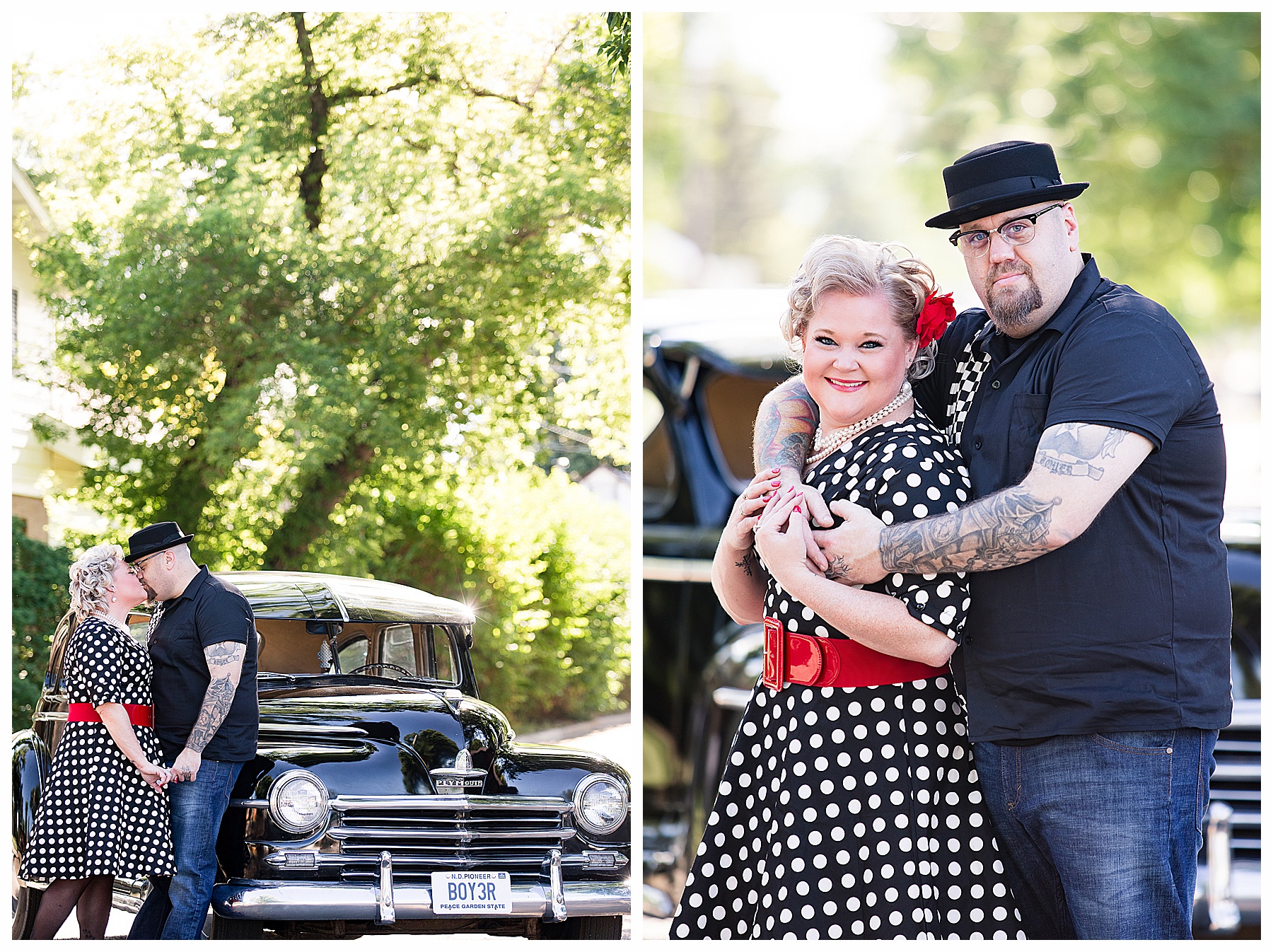 Engagement pictures 50s theme
