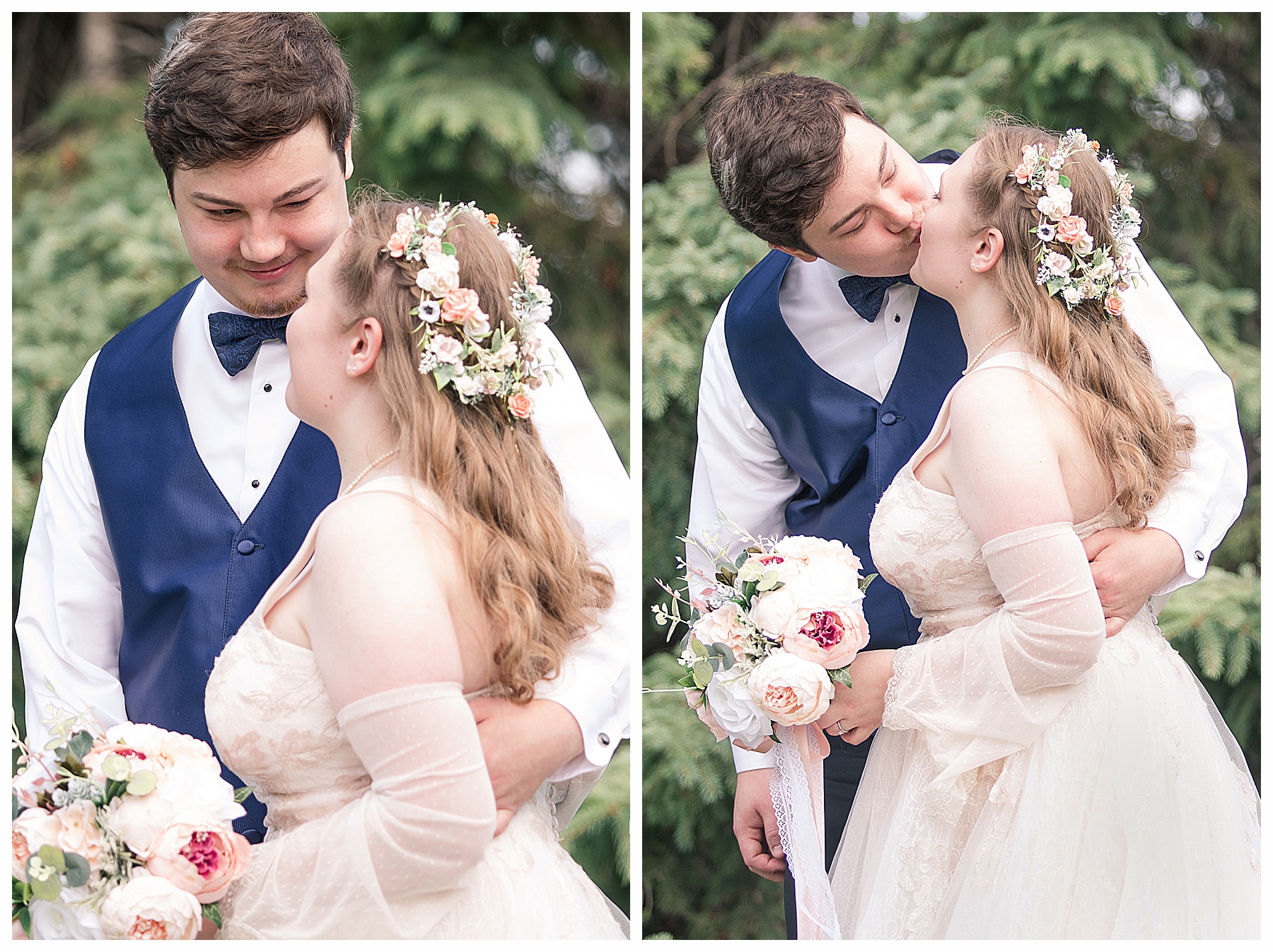 bride and groom candid photos