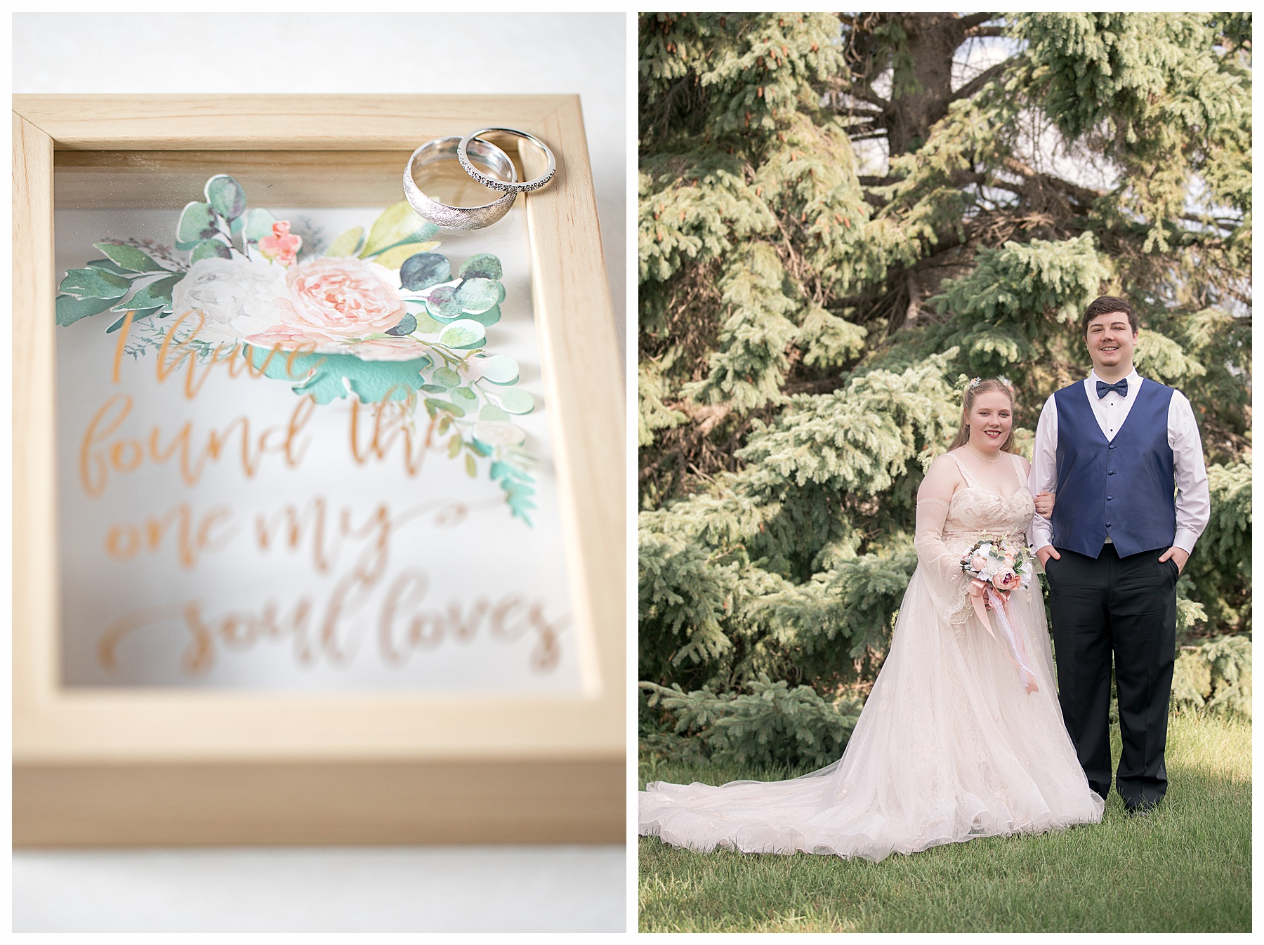 bride and groom summer every green trees