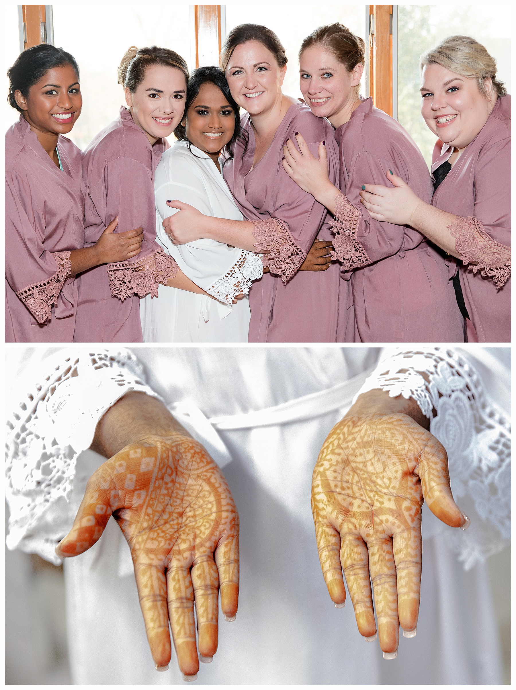 bride's henna hands