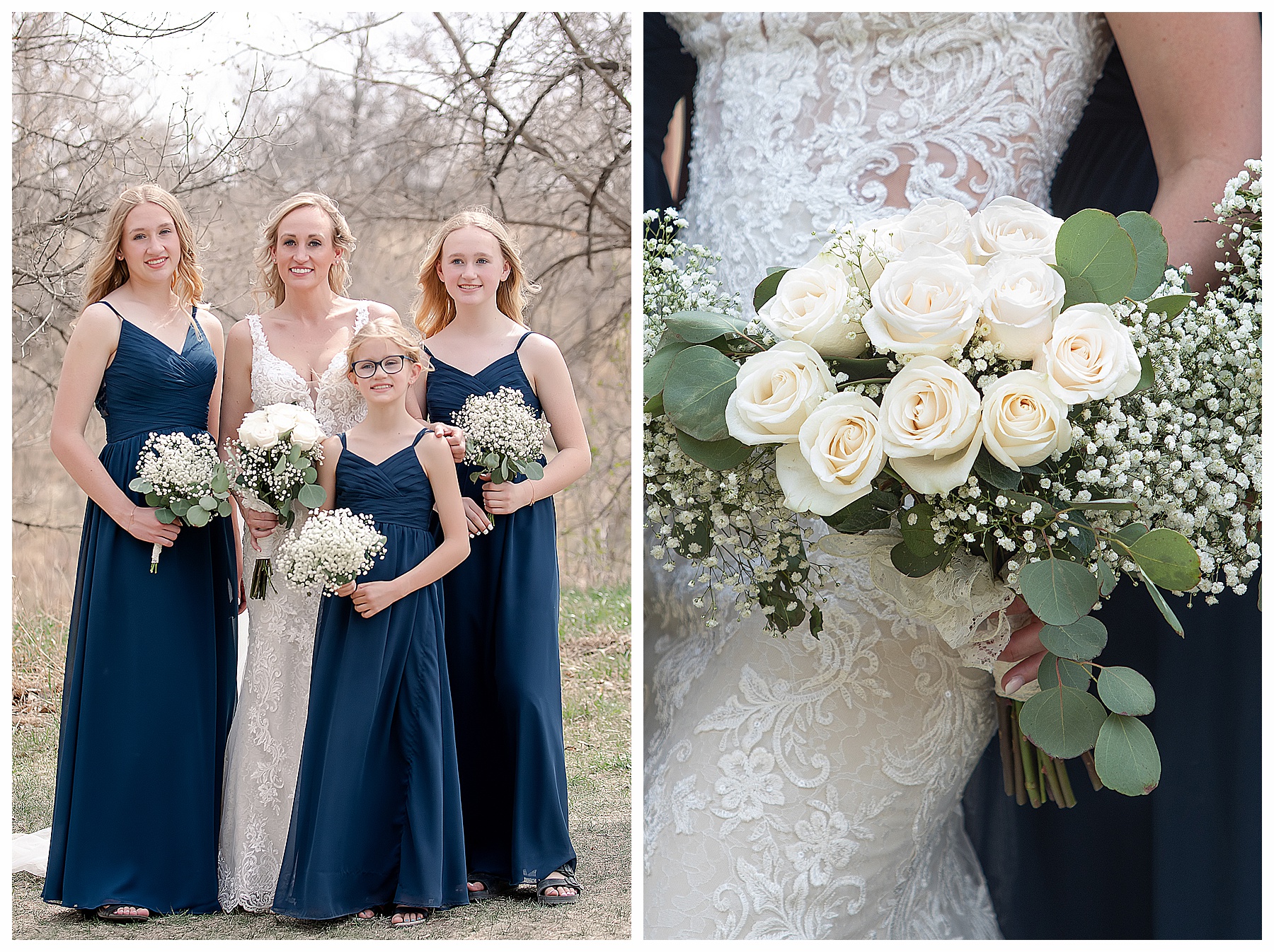 bride with three daughters