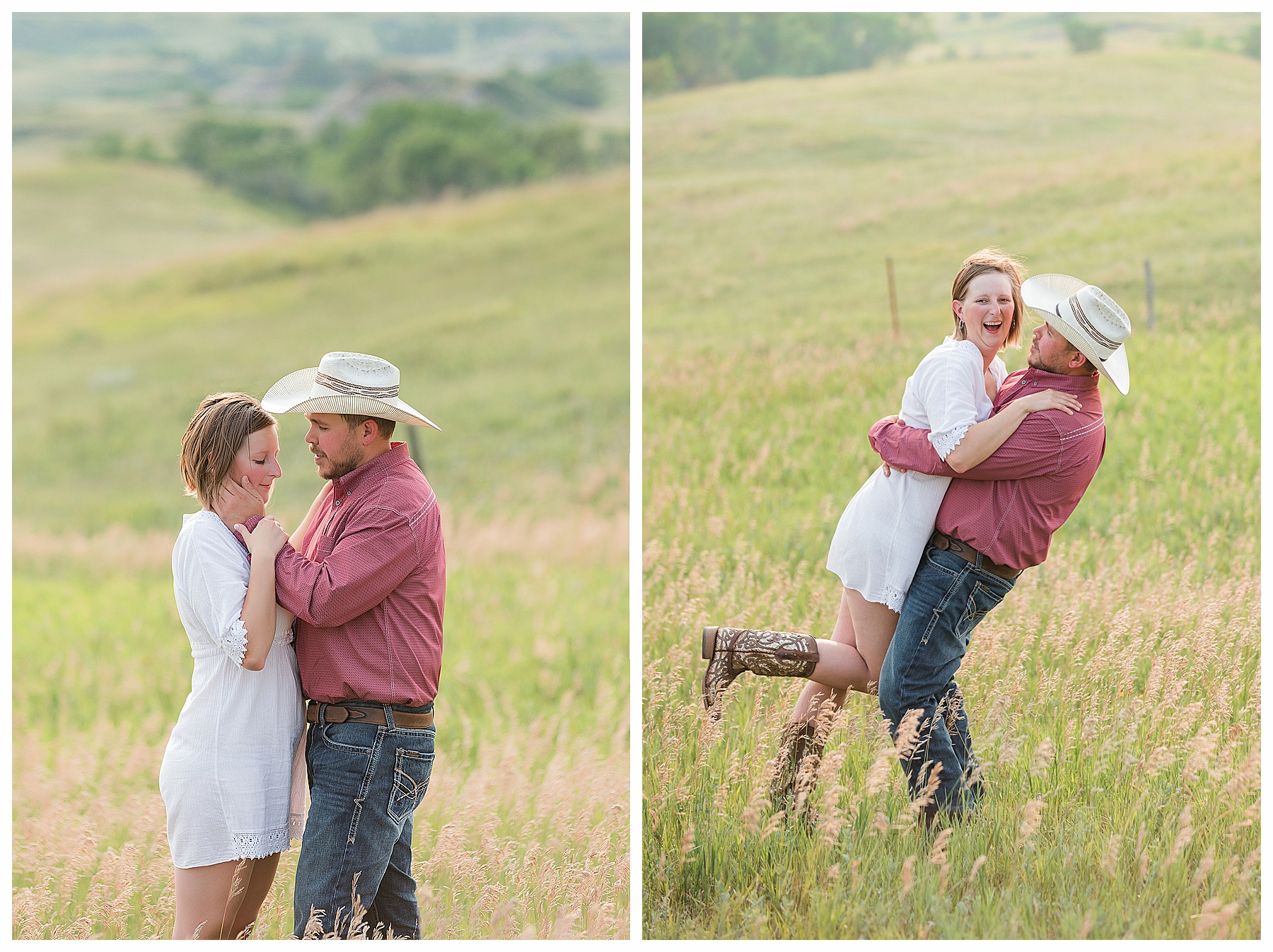 Fiance holds his future bride