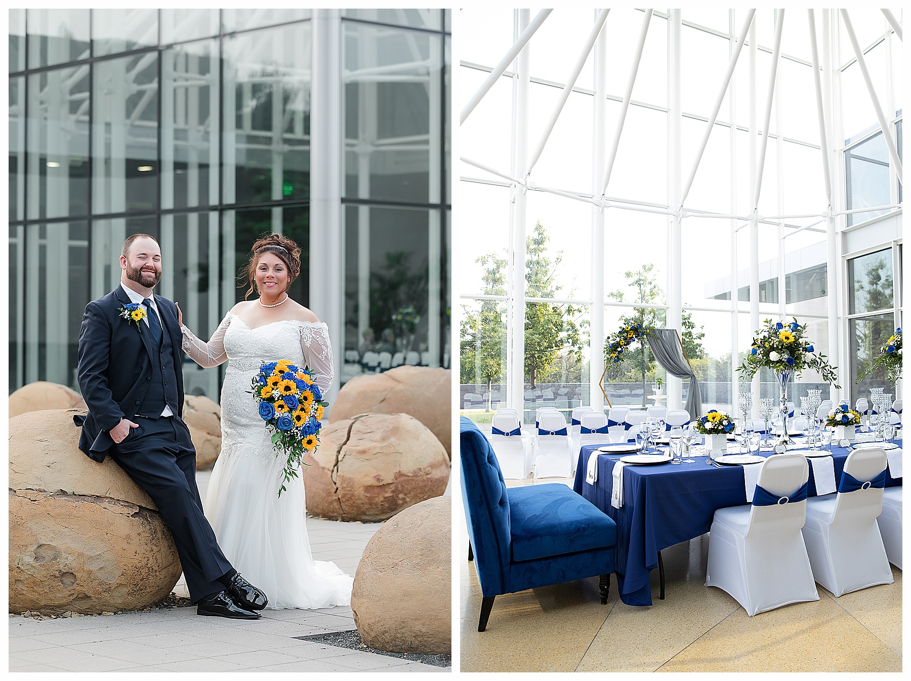 Bride and Groom get married at the Bismarck Heritage Center
