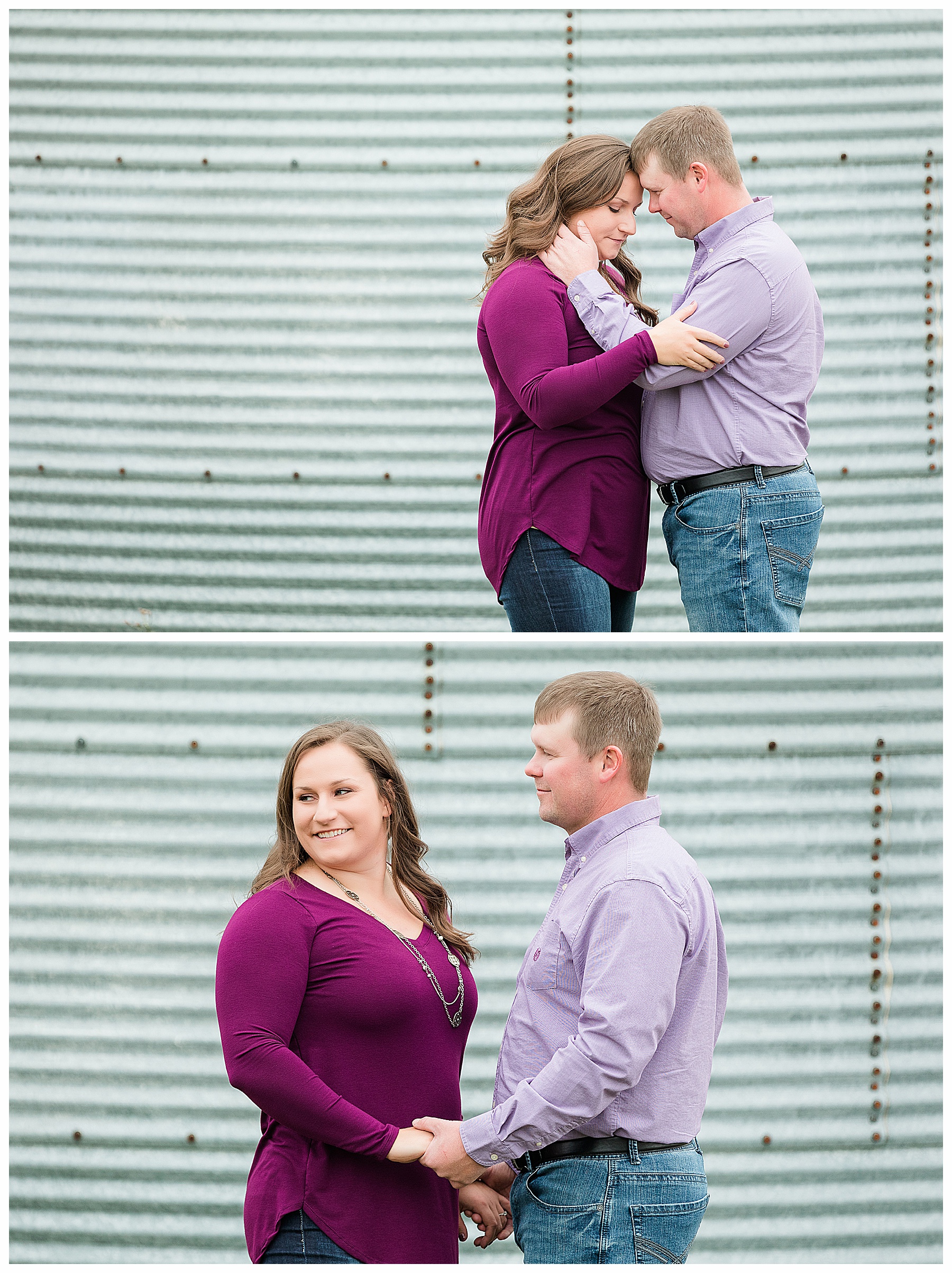 Bismarck North Dakota engagement pictures by grain bins