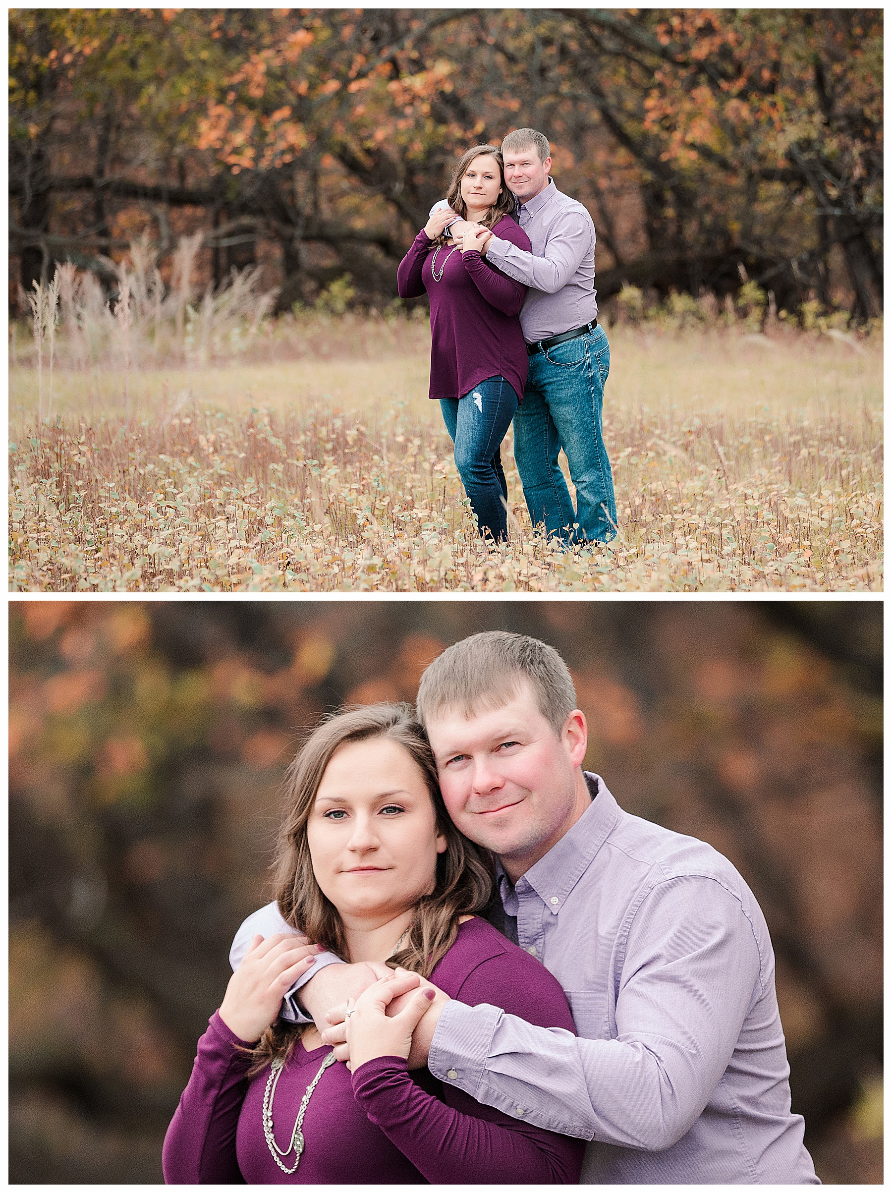 Fall engagement pictures in Bismarck North Dakota