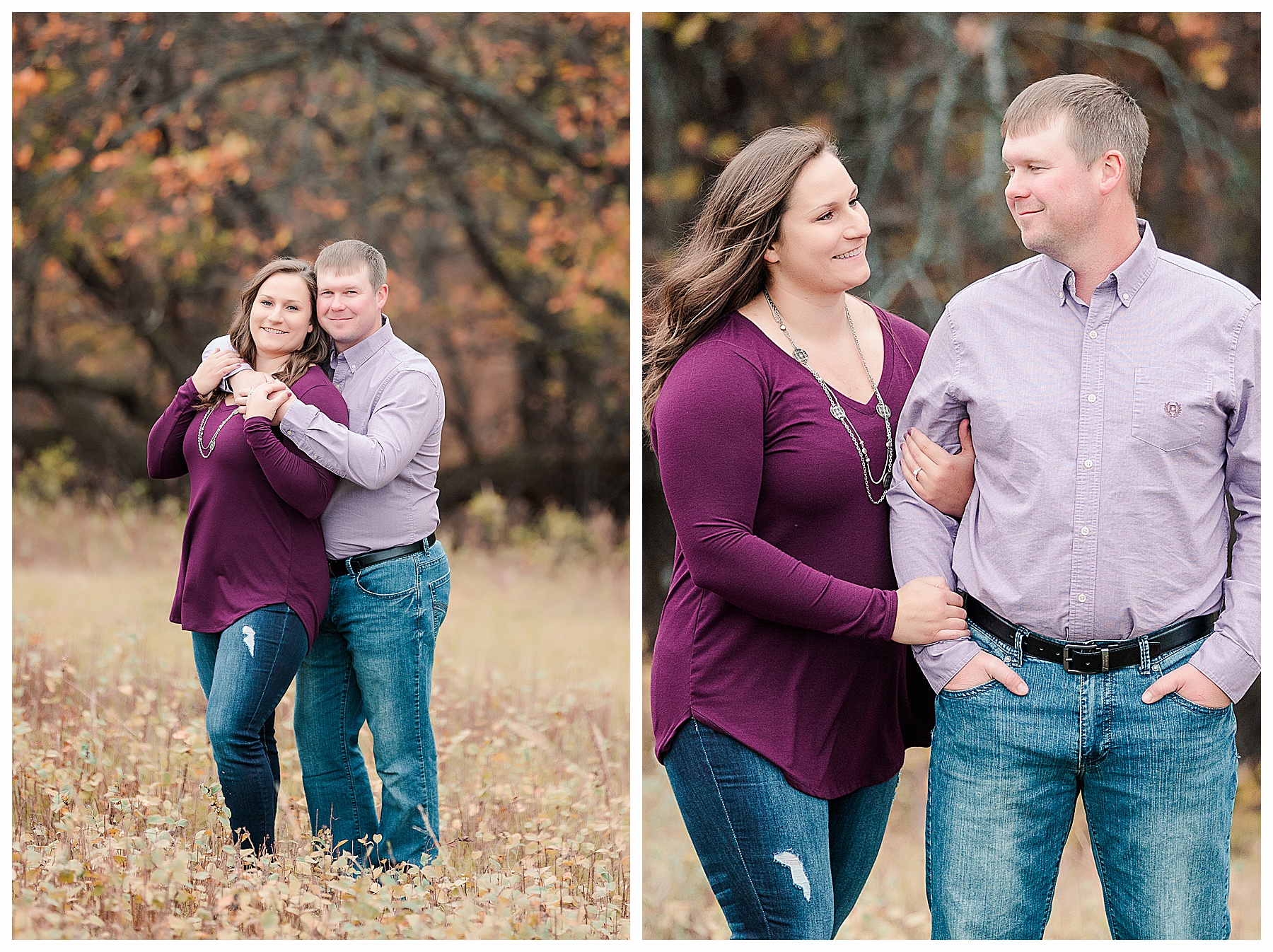 Couple wearing purple in Bismarck North Dakota
