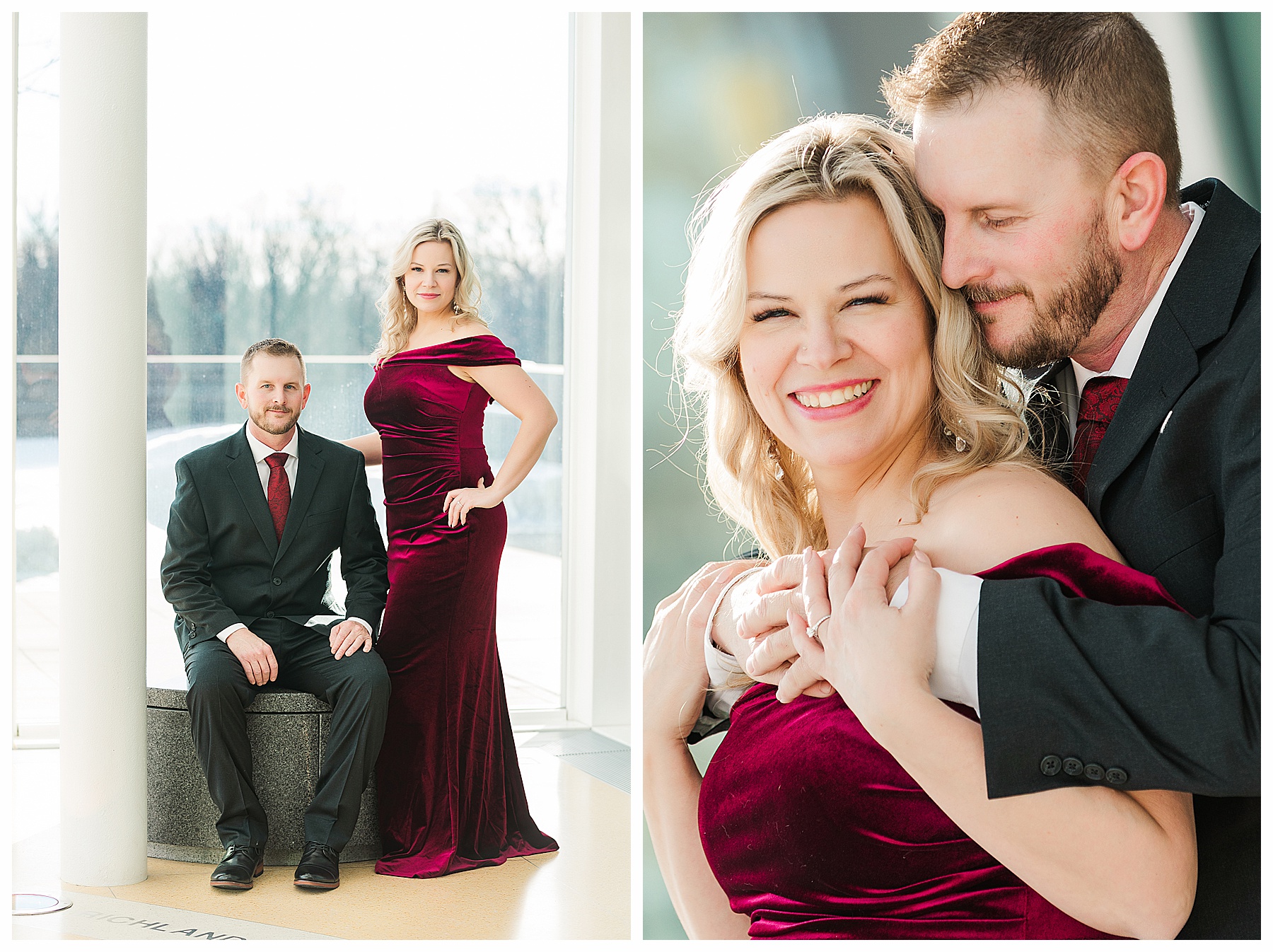 Winter Engagement pictures at Bismarck Heritage Center