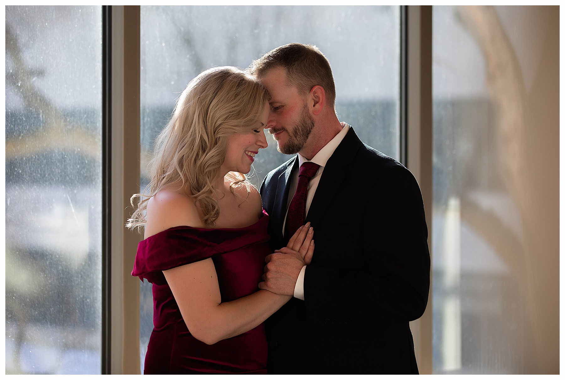 Winter Engagement pictures at Bismarck Heritage Center