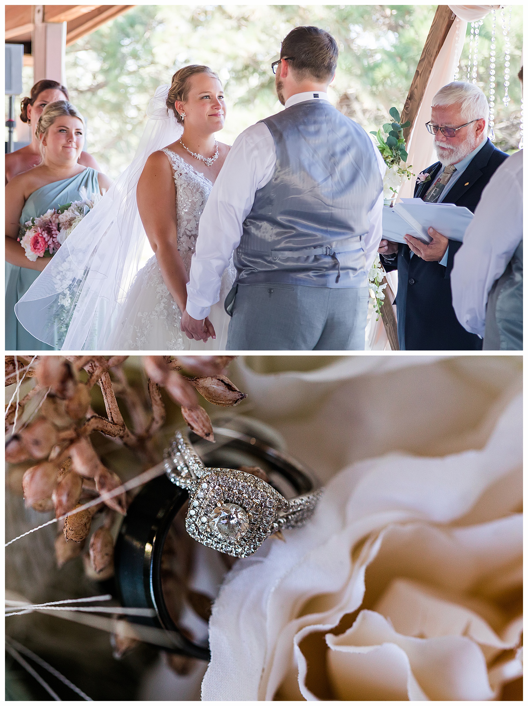 summer wedding at the lake