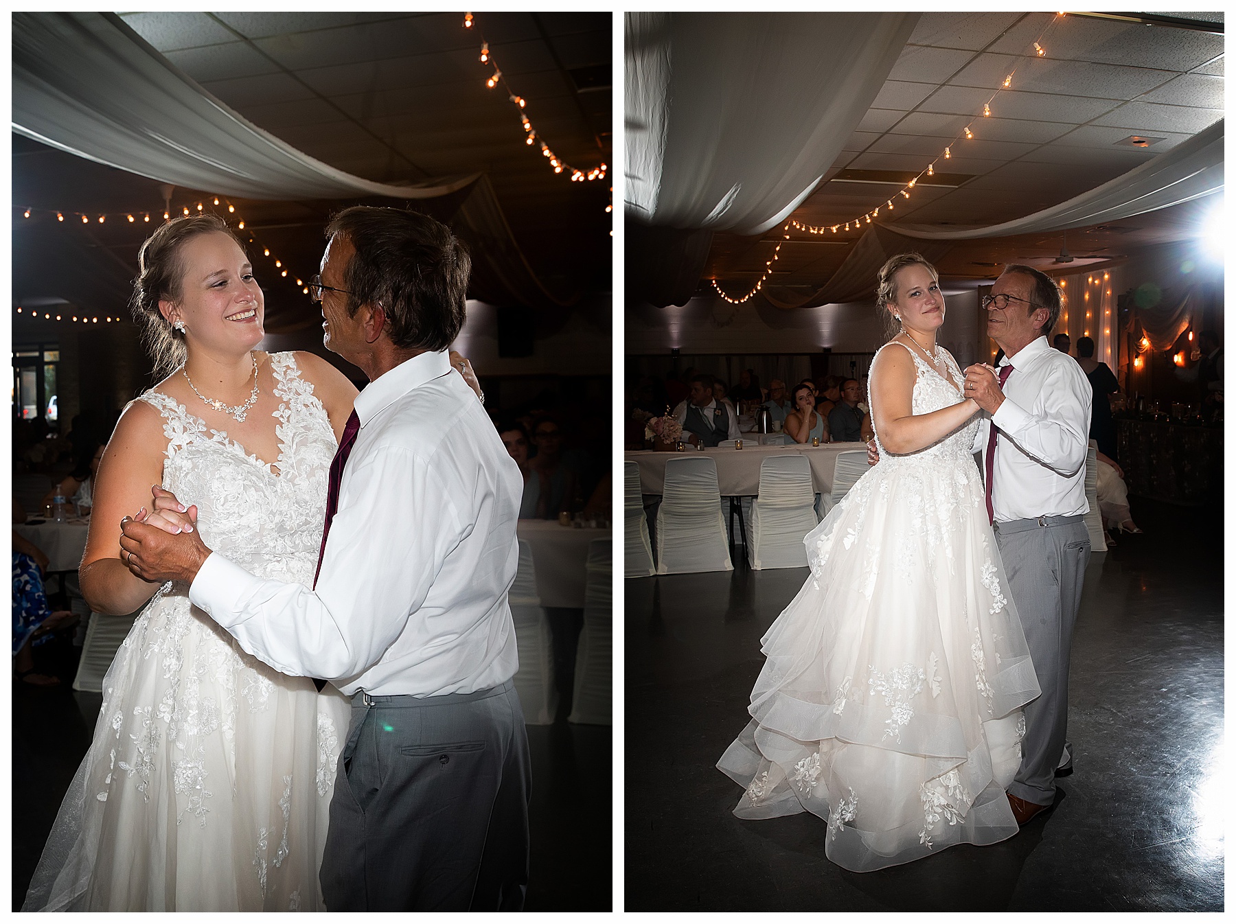 bride and father dance at wedding reception