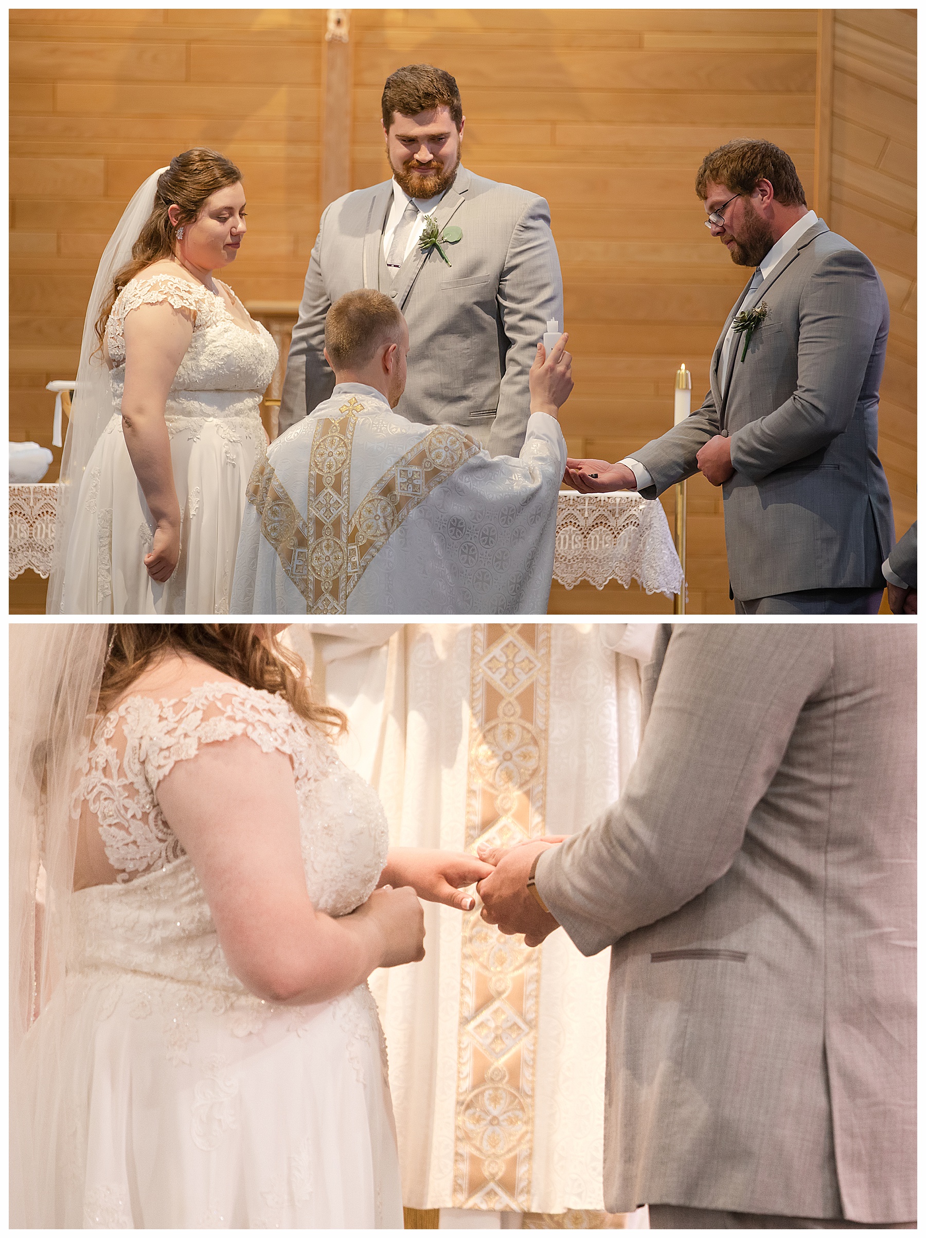 exchange of rings during wedding ceremony