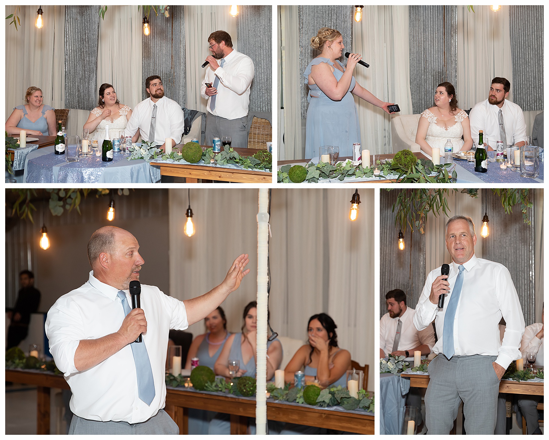 toasts and speeches during wedding reception