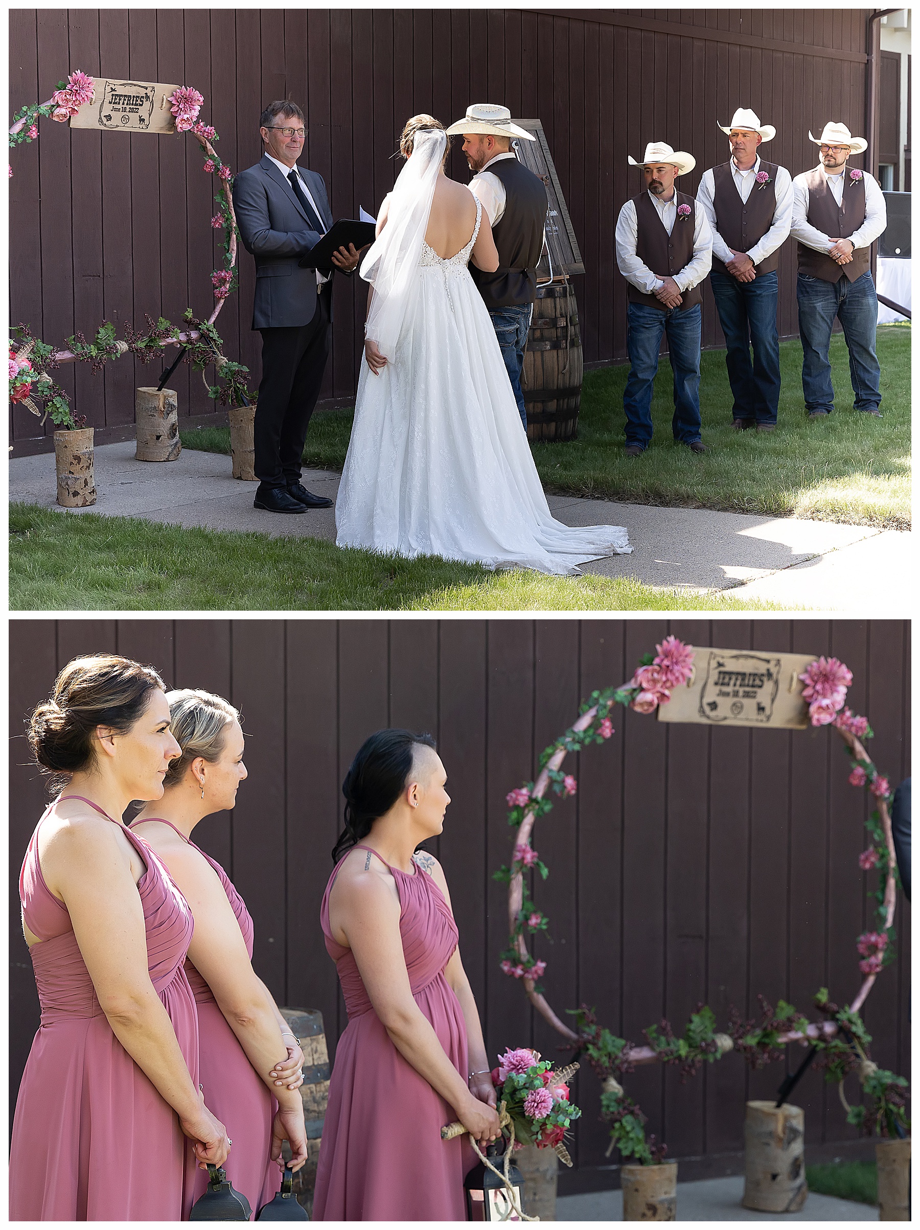 outdoor wedding ceremony Bismarck North Dakota