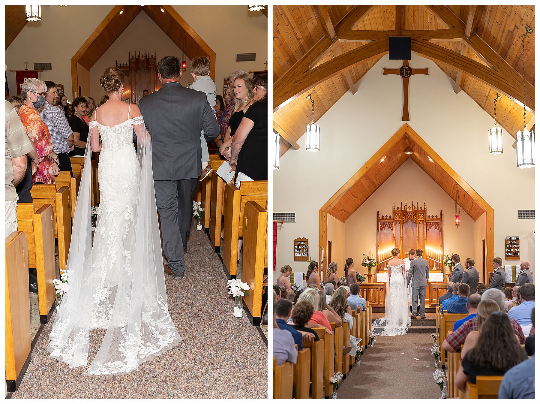 Small country church wedding ceremony.  Bismarck ND wedding