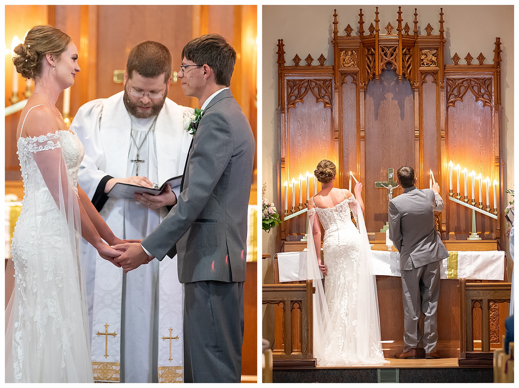 Small country church wedding ceremony.  Bismarck ND wedding